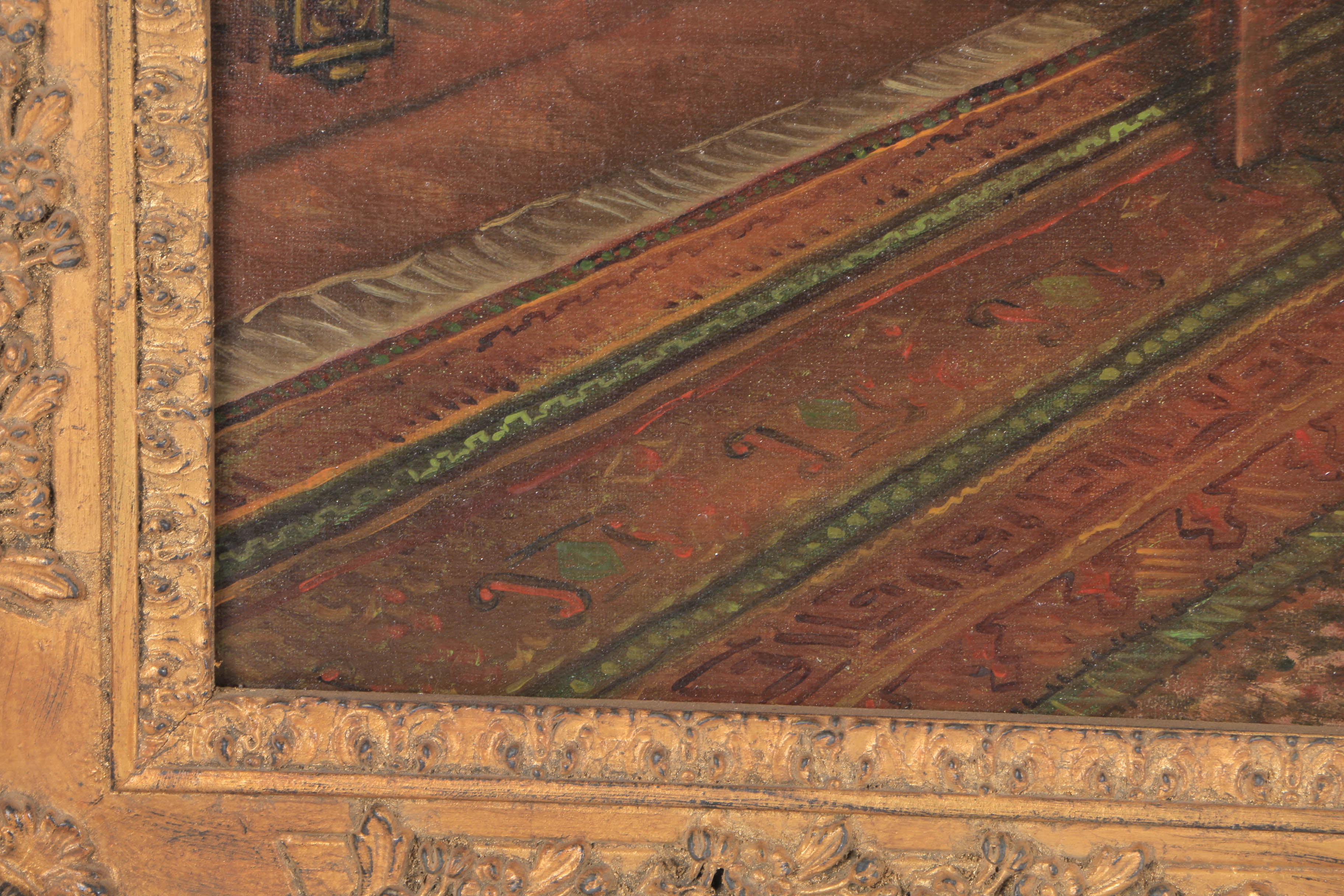 Tito Castaneda Oil Painting on Canvas "Interior"