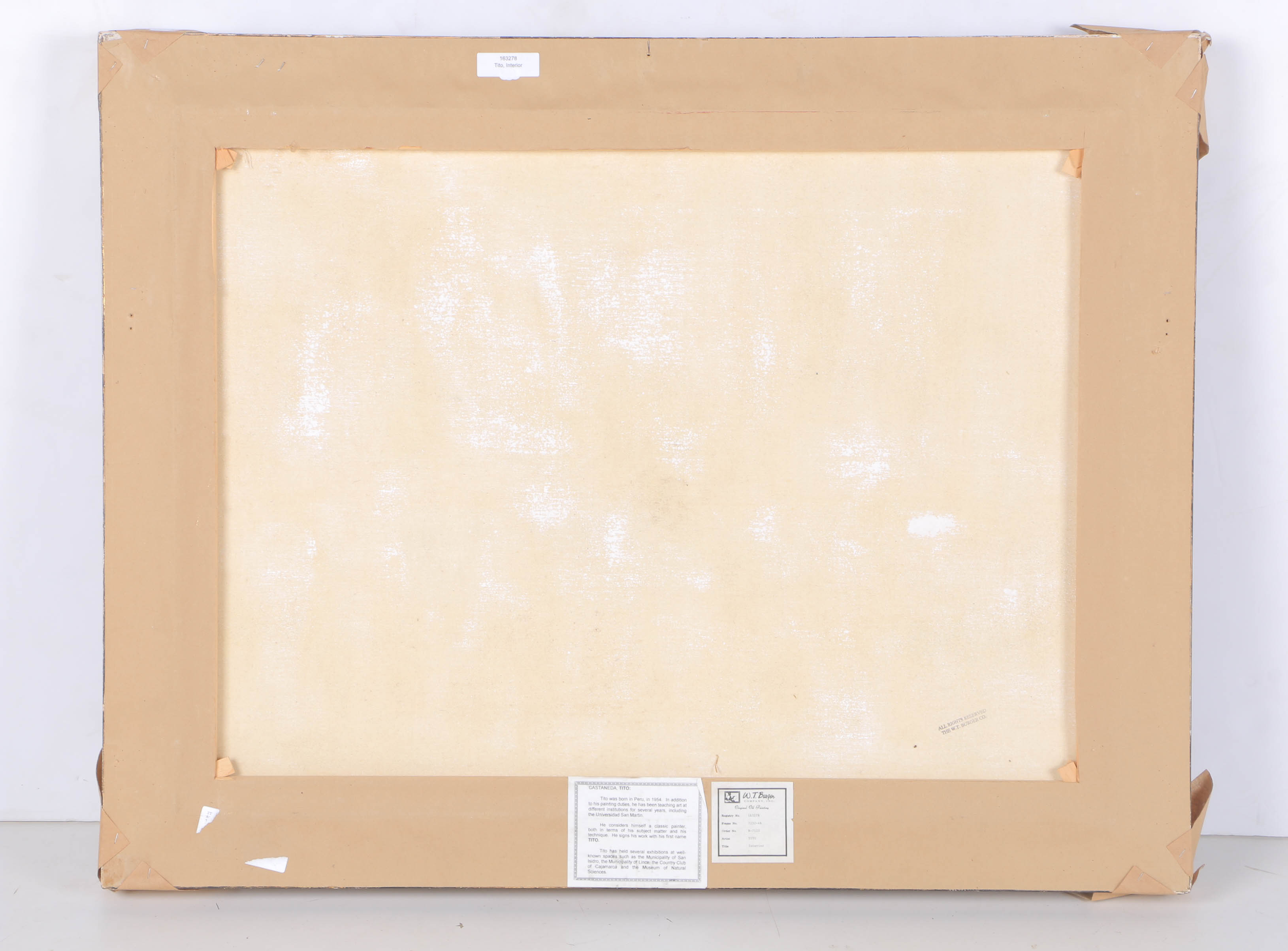 Tito Castaneda Oil Painting on Canvas "Interior"