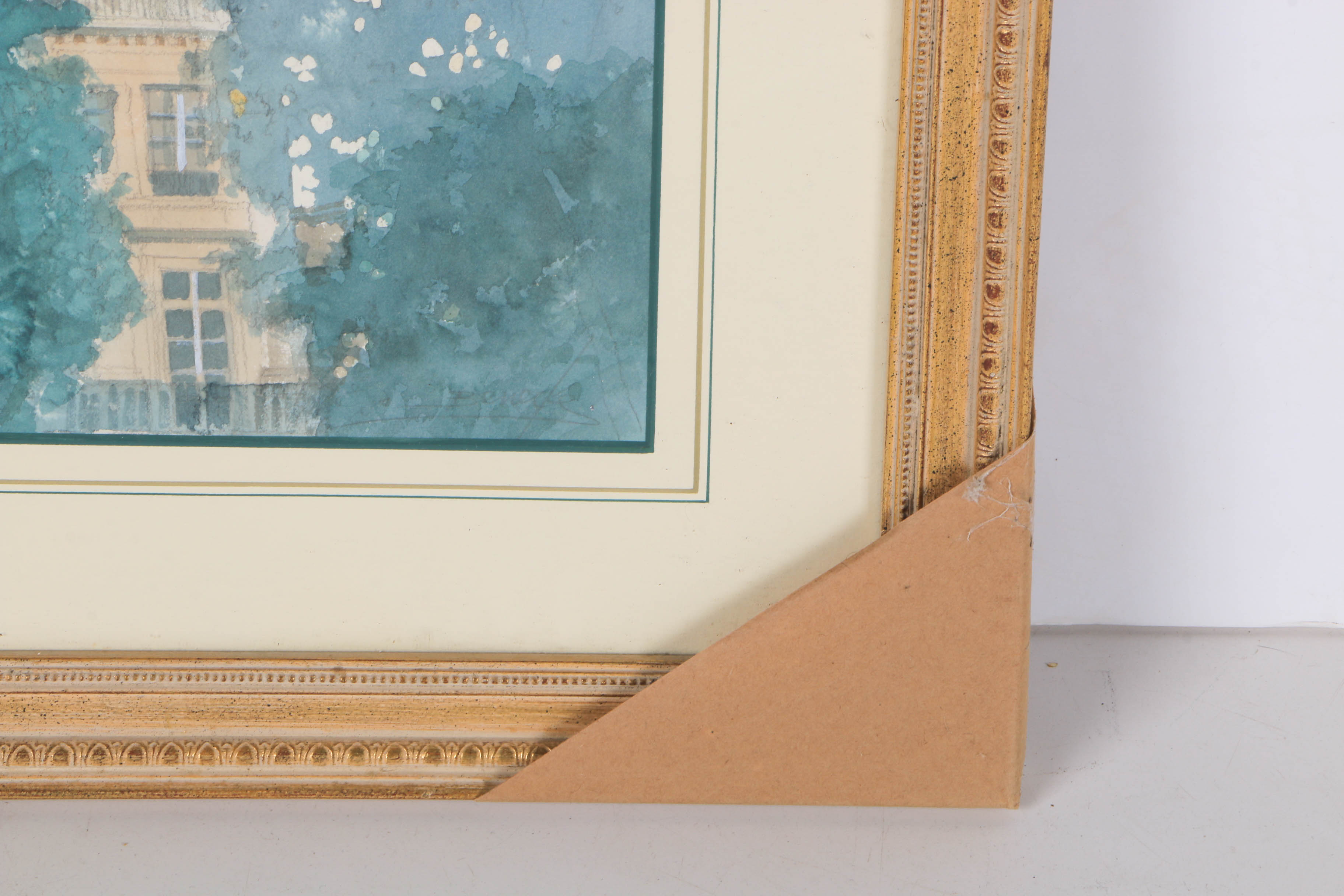 William Benecke Watercolor "Building Along the Seine"