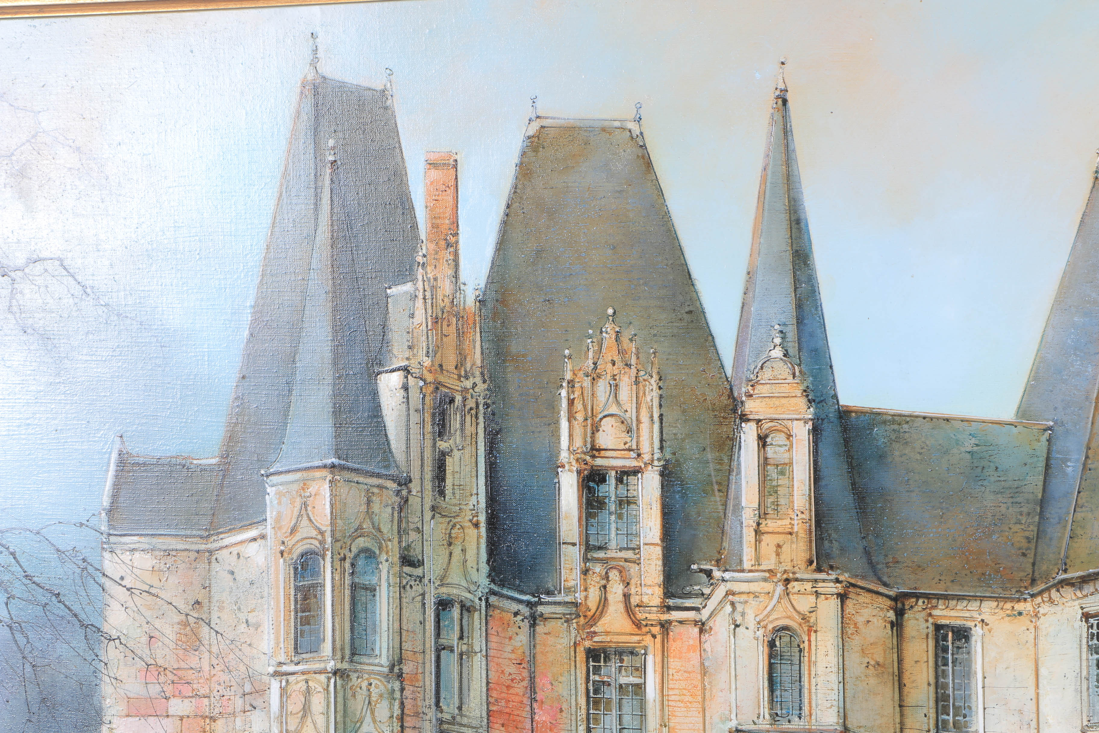 Marc Chapaud Oil on Canvas "Château d'Ô a Mortrée (Orne)"