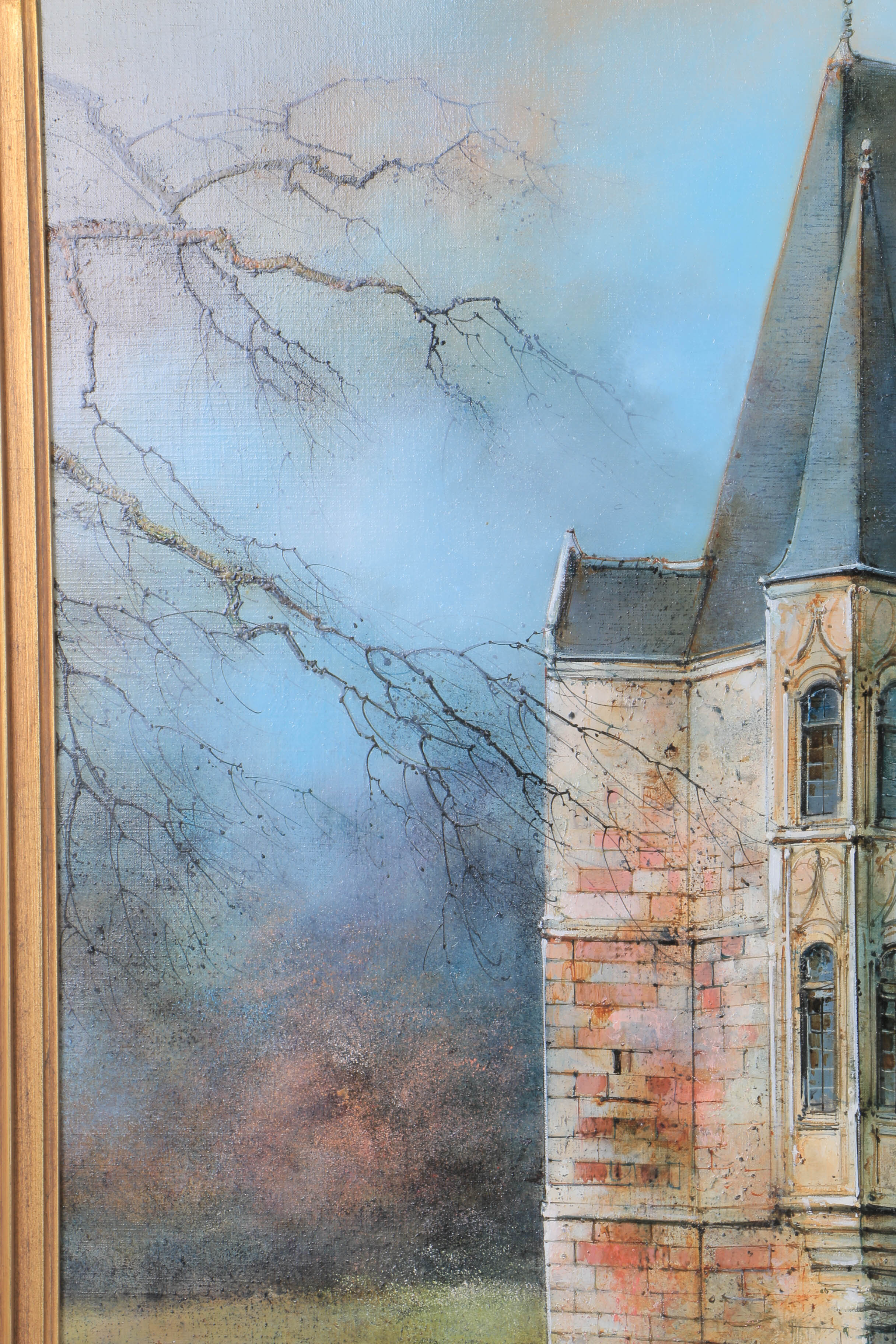 Marc Chapaud Oil on Canvas "Château d'Ô a Mortrée (Orne)"