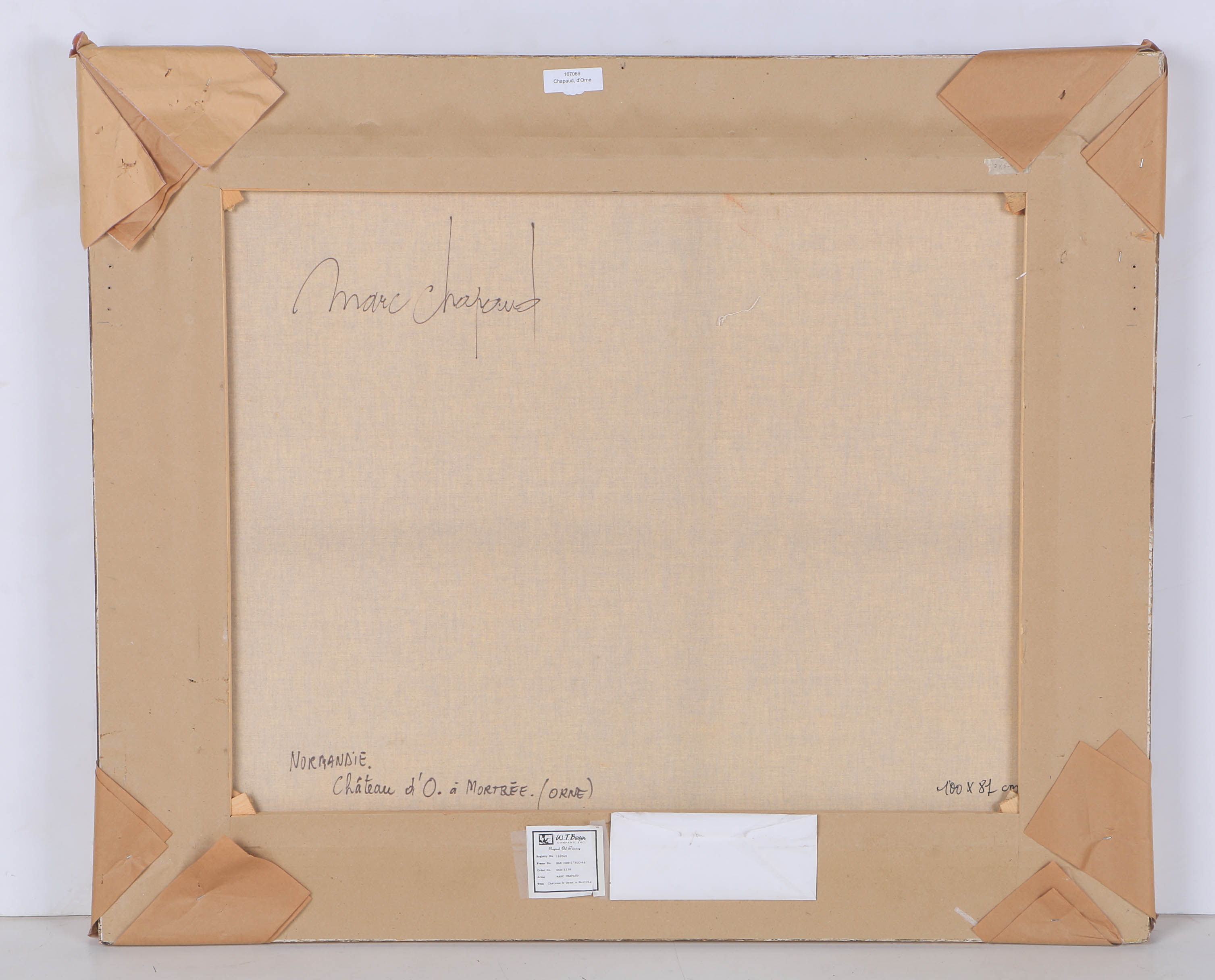 Marc Chapaud Oil on Canvas "Château d'Ô a Mortrée (Orne)"