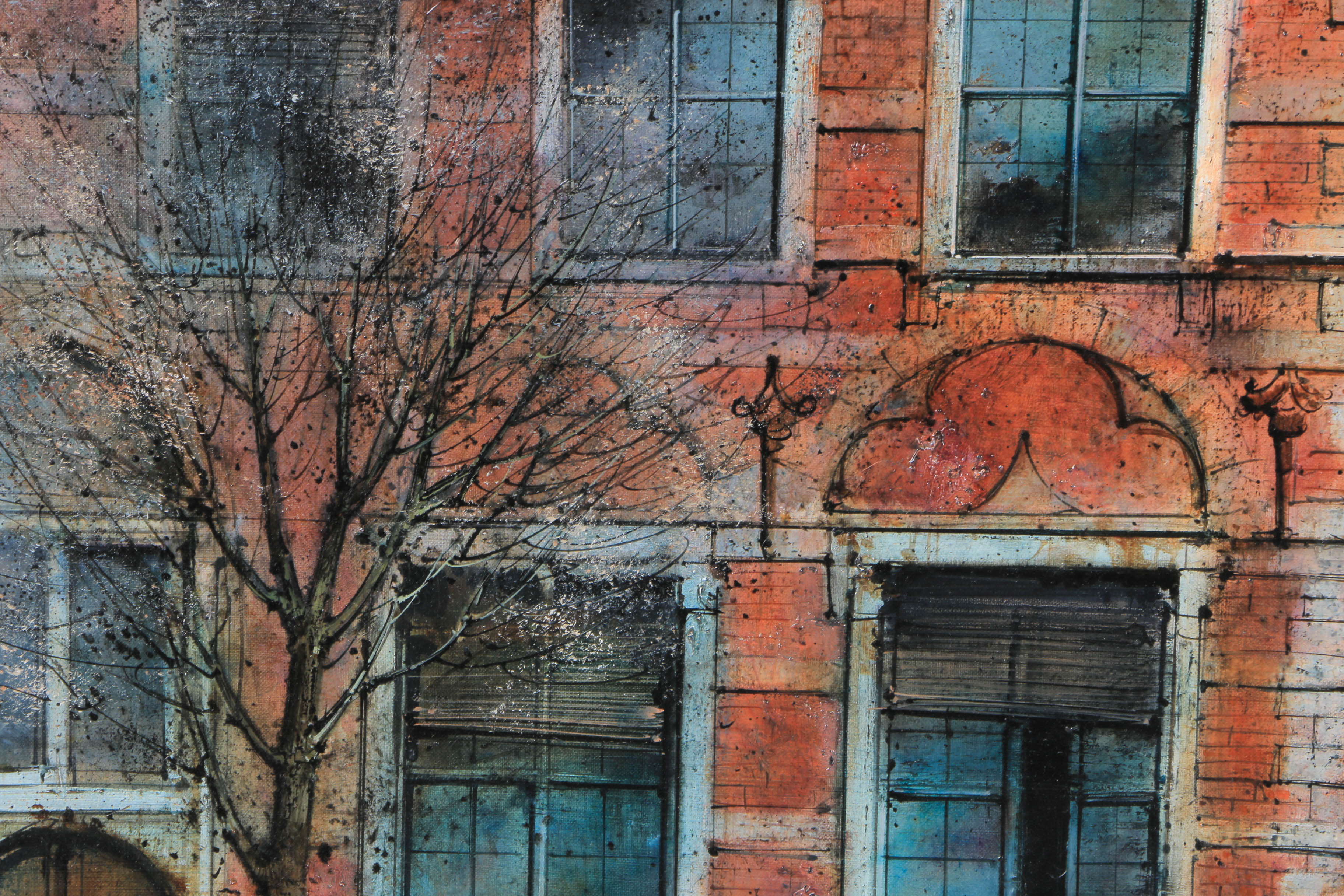 Marc Chapaud Oil Painting on Canvas "Pays-Bas Canal a Delft"