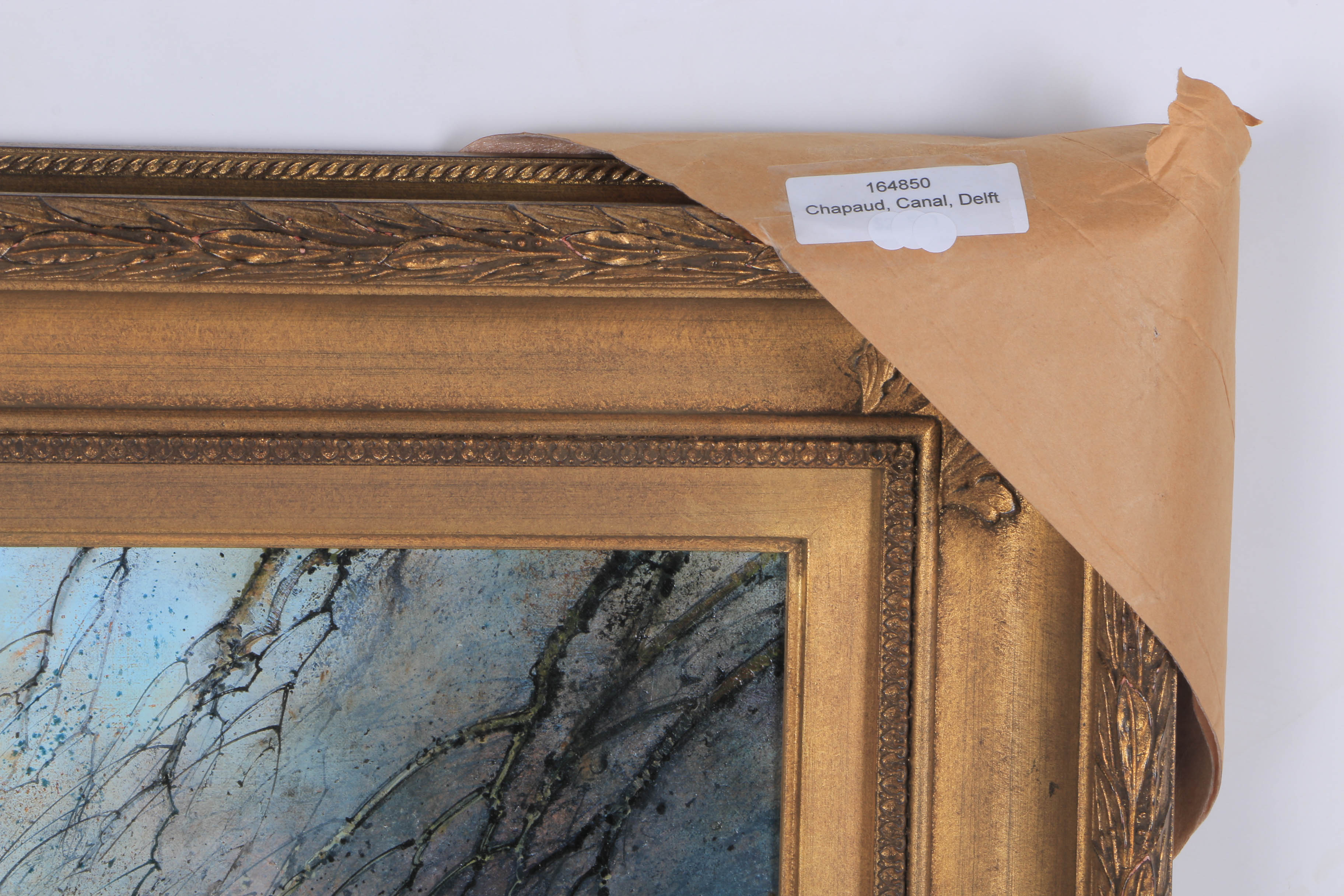 Marc Chapaud Oil Painting on Canvas "Pays-Bas Canal a Delft"