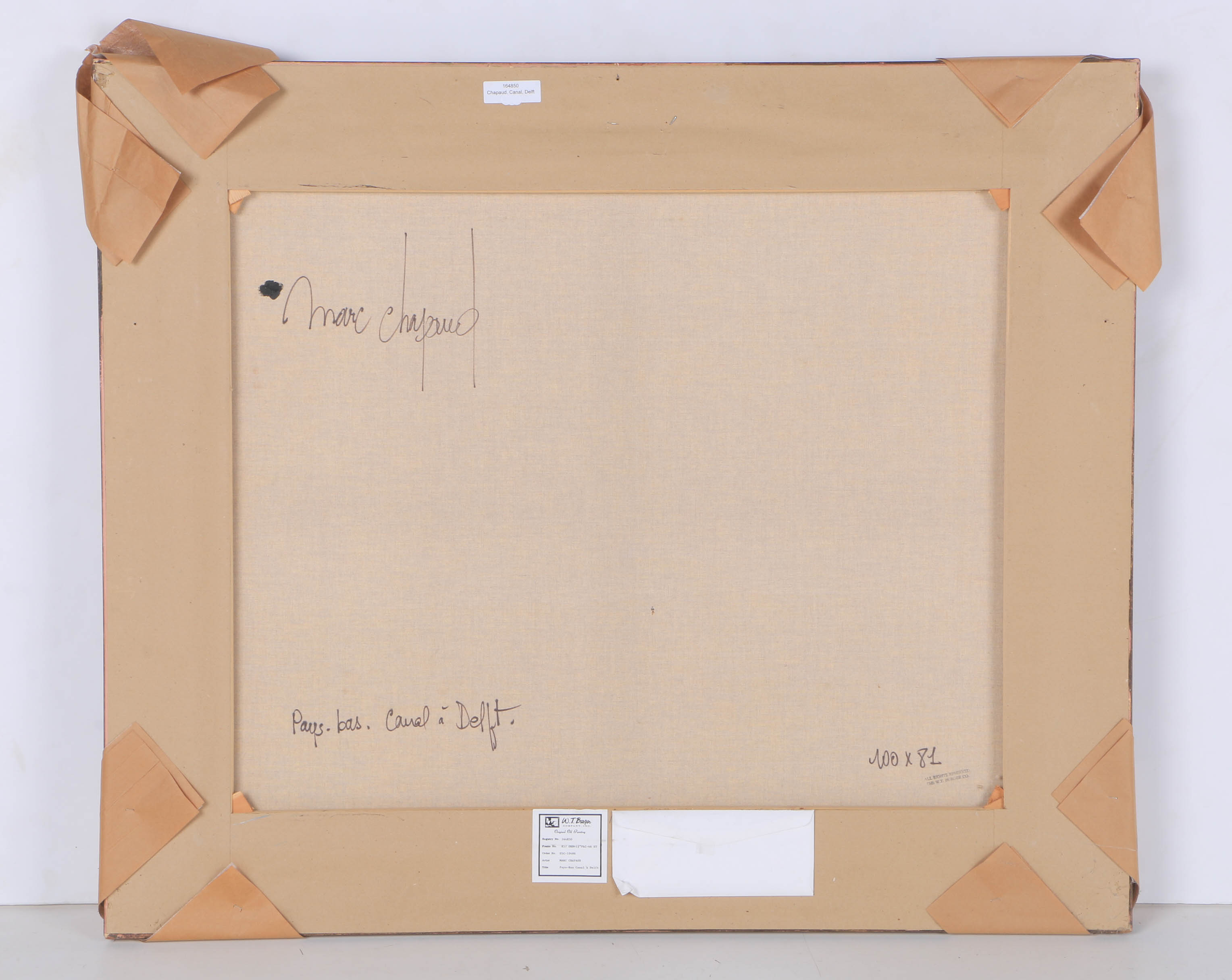 Marc Chapaud Oil Painting on Canvas "Pays-Bas Canal a Delft"