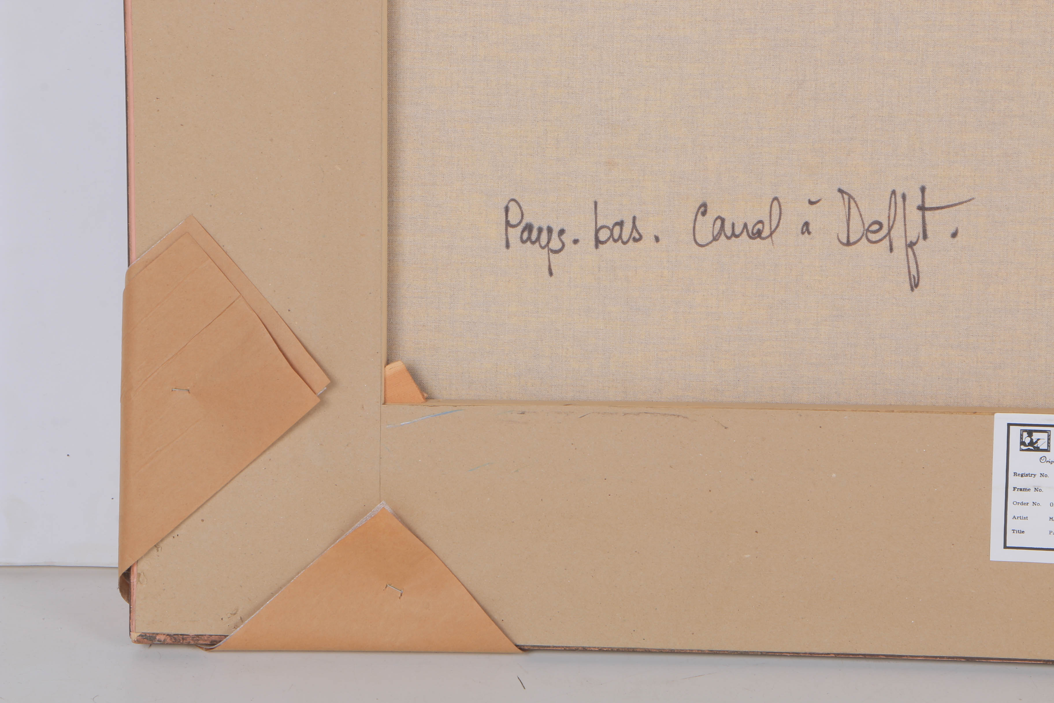 Marc Chapaud Oil Painting on Canvas "Pays-Bas Canal a Delft"