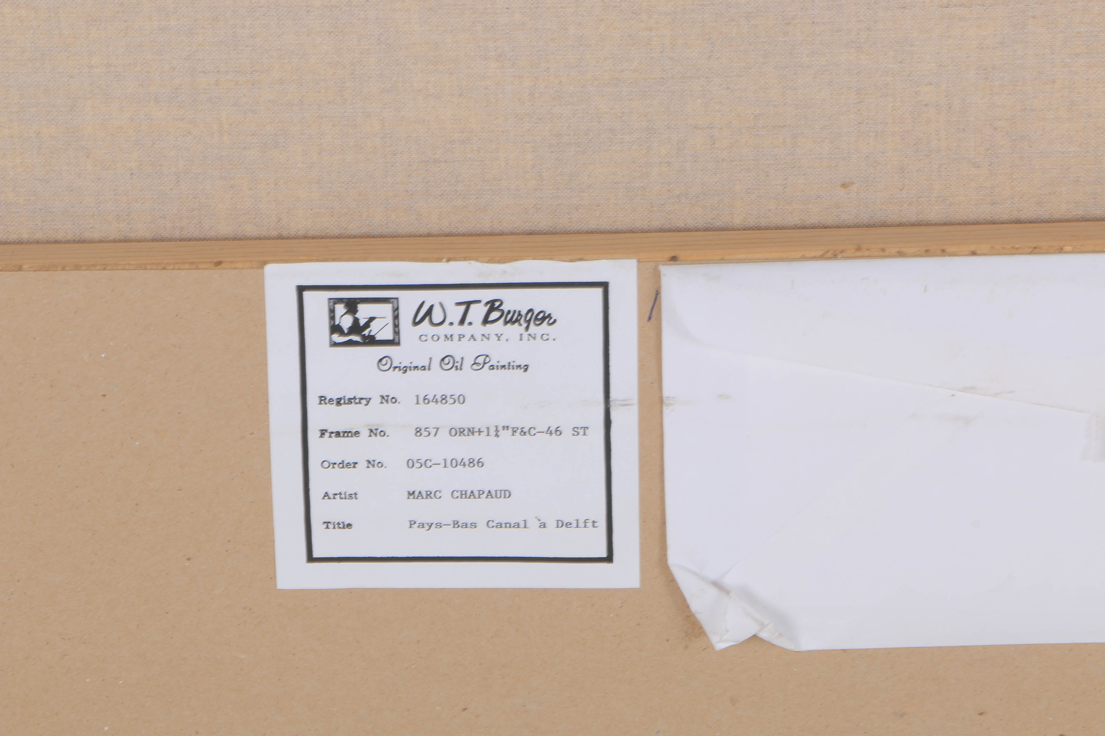 Marc Chapaud Oil Painting on Canvas "Pays-Bas Canal a Delft"