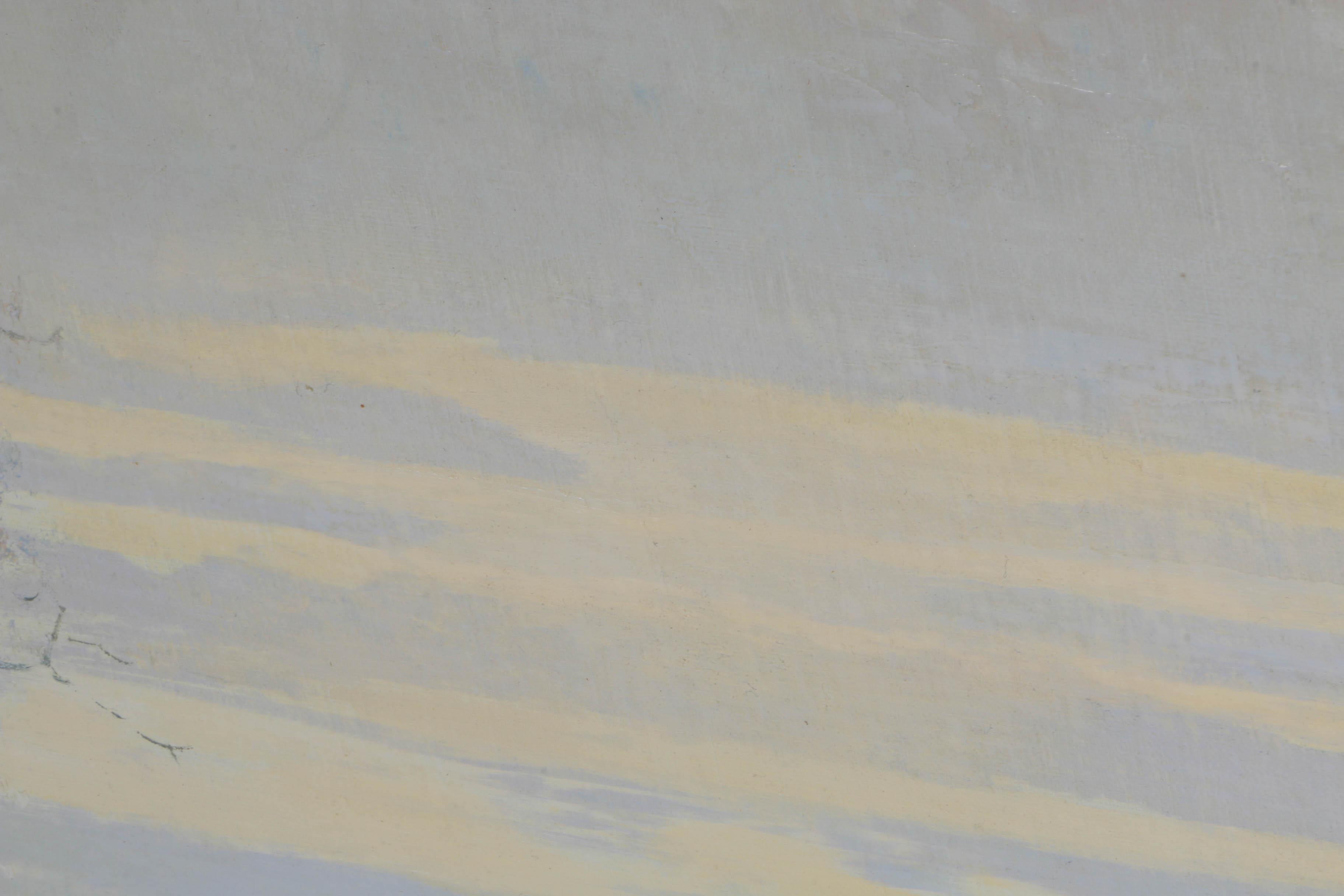 Willi Bauer Oil Painting on Canvas "Winter"