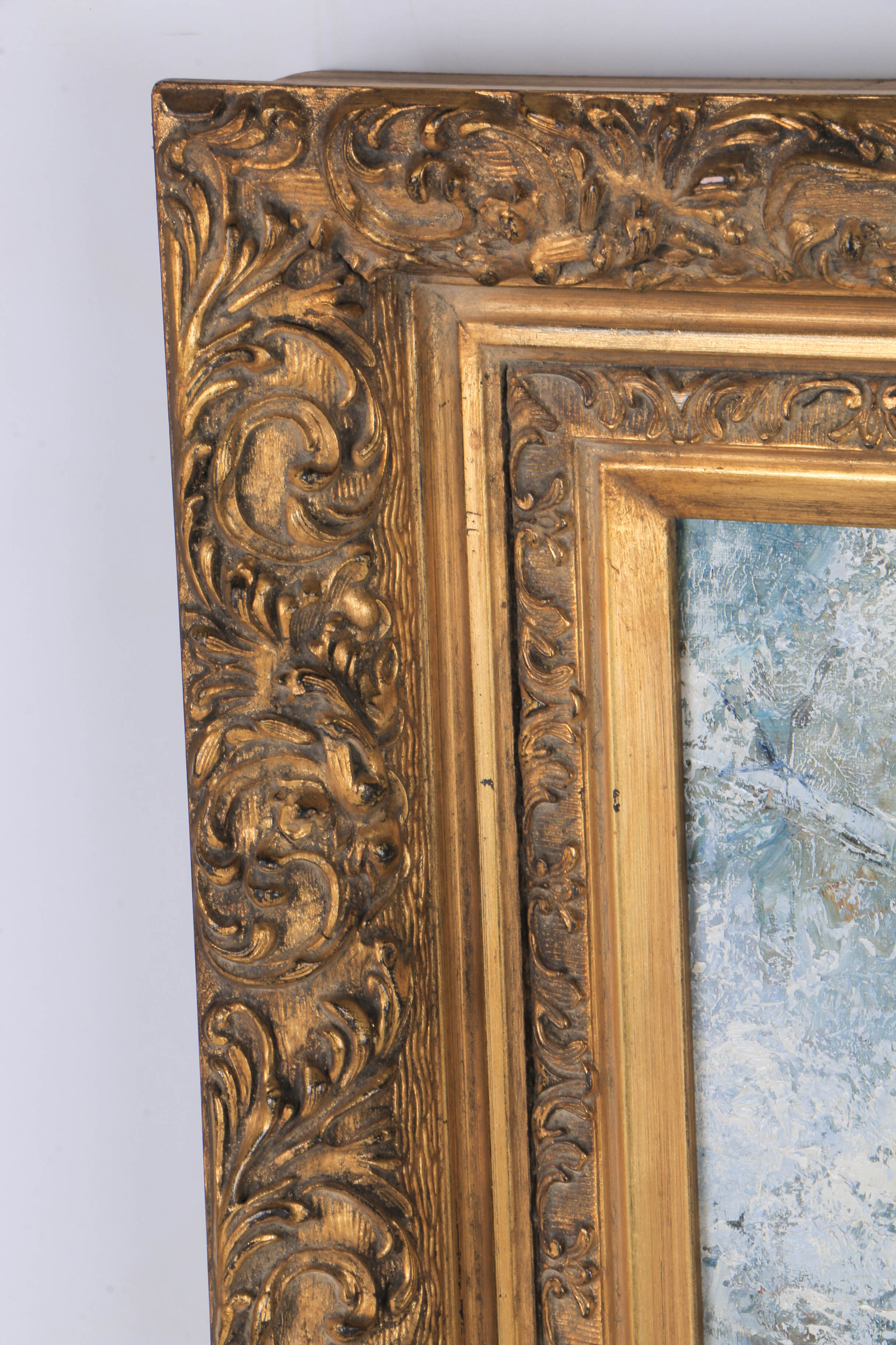 Willi Bauer Oil Painting on Canvas "Winter"