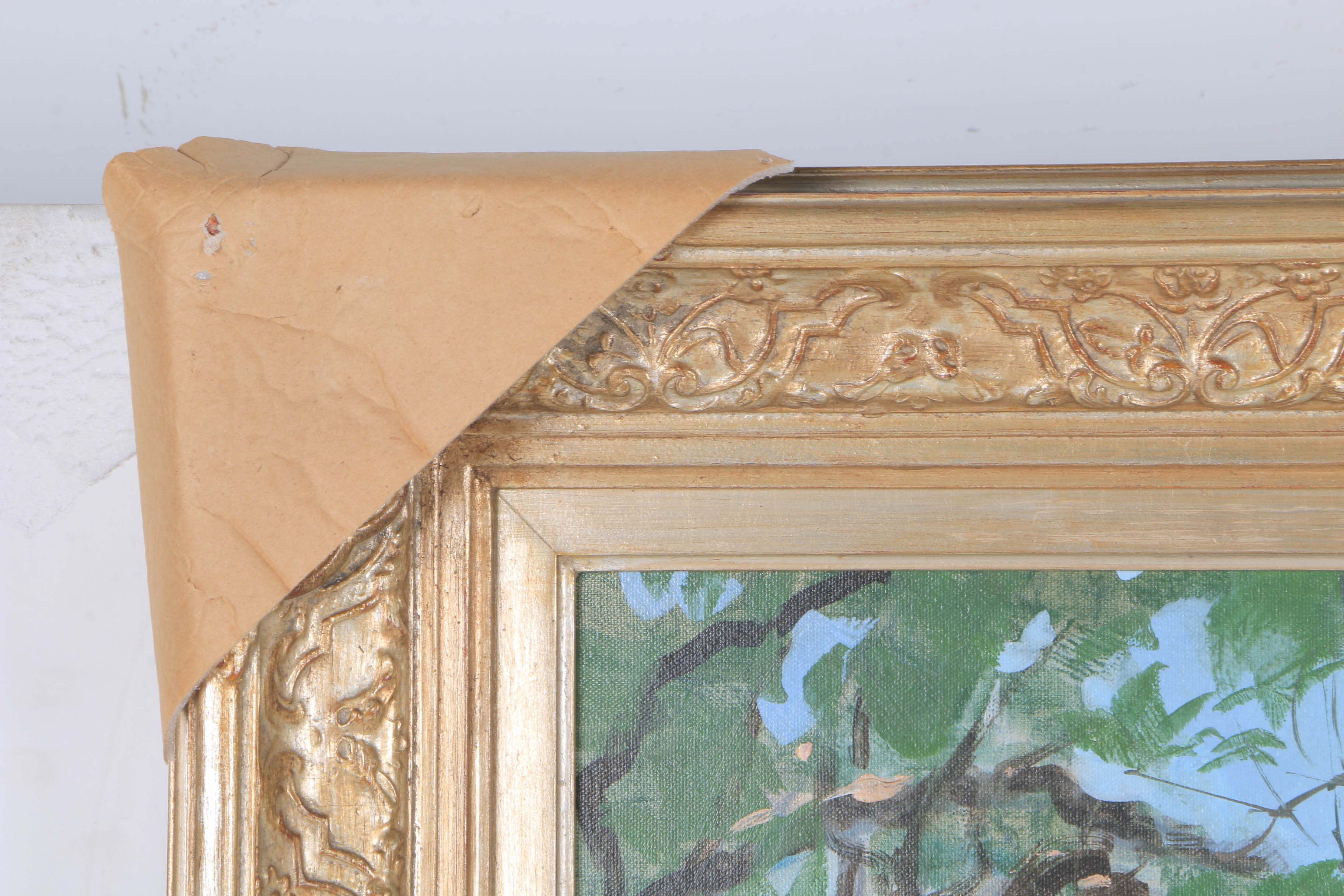 William Benecke Oil Painting on Canvas "Tea In The Garden"