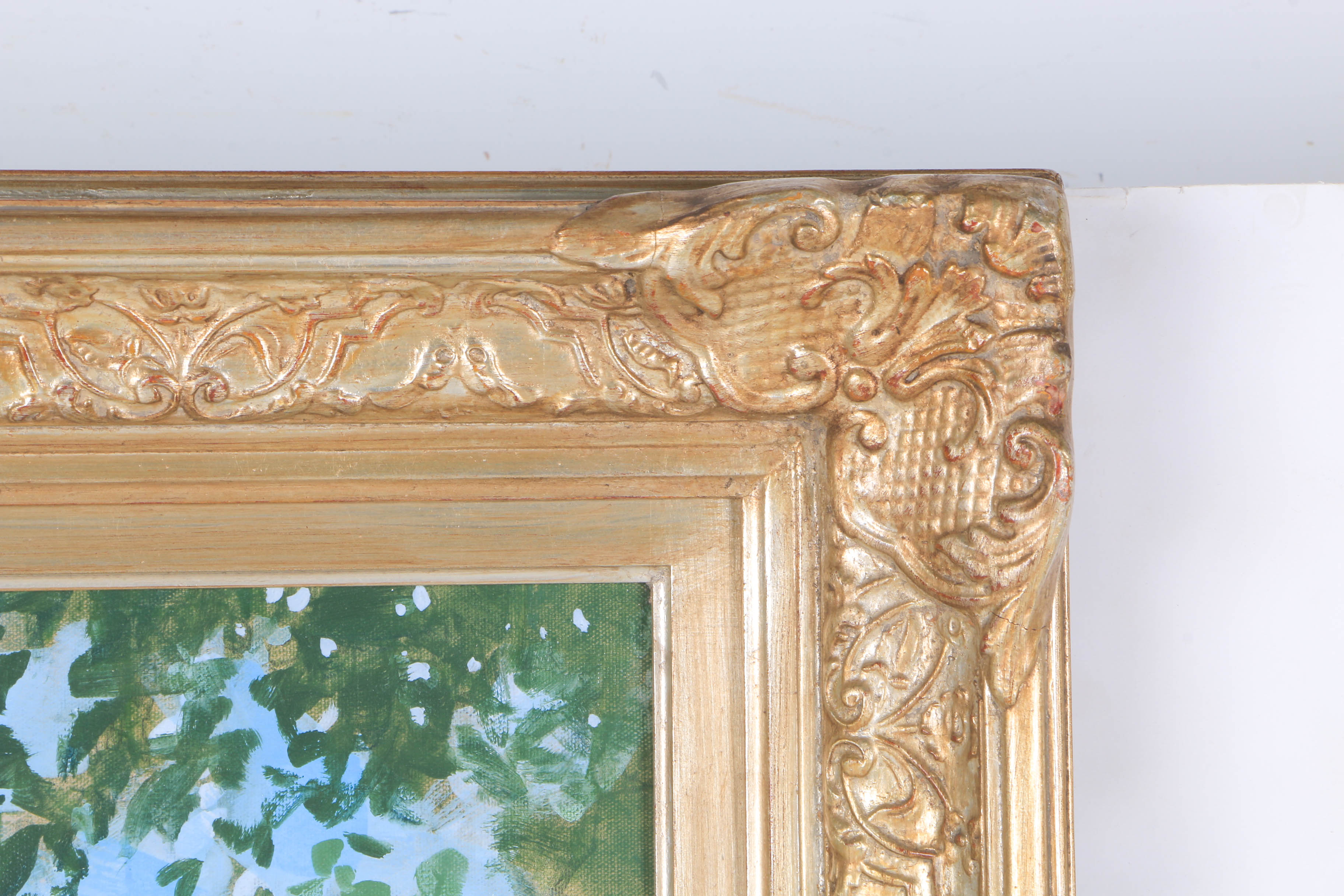 William Benecke Oil Painting on Canvas "Tea In The Garden"