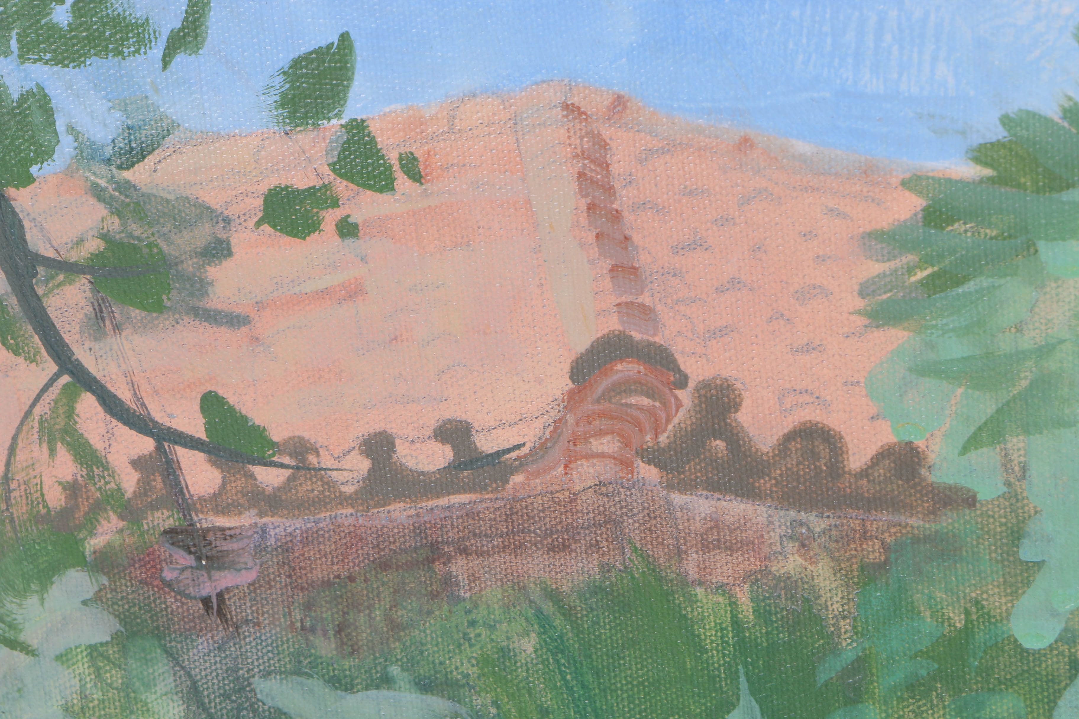 William Benecke Oil Painting on Canvas "Tea In The Garden"