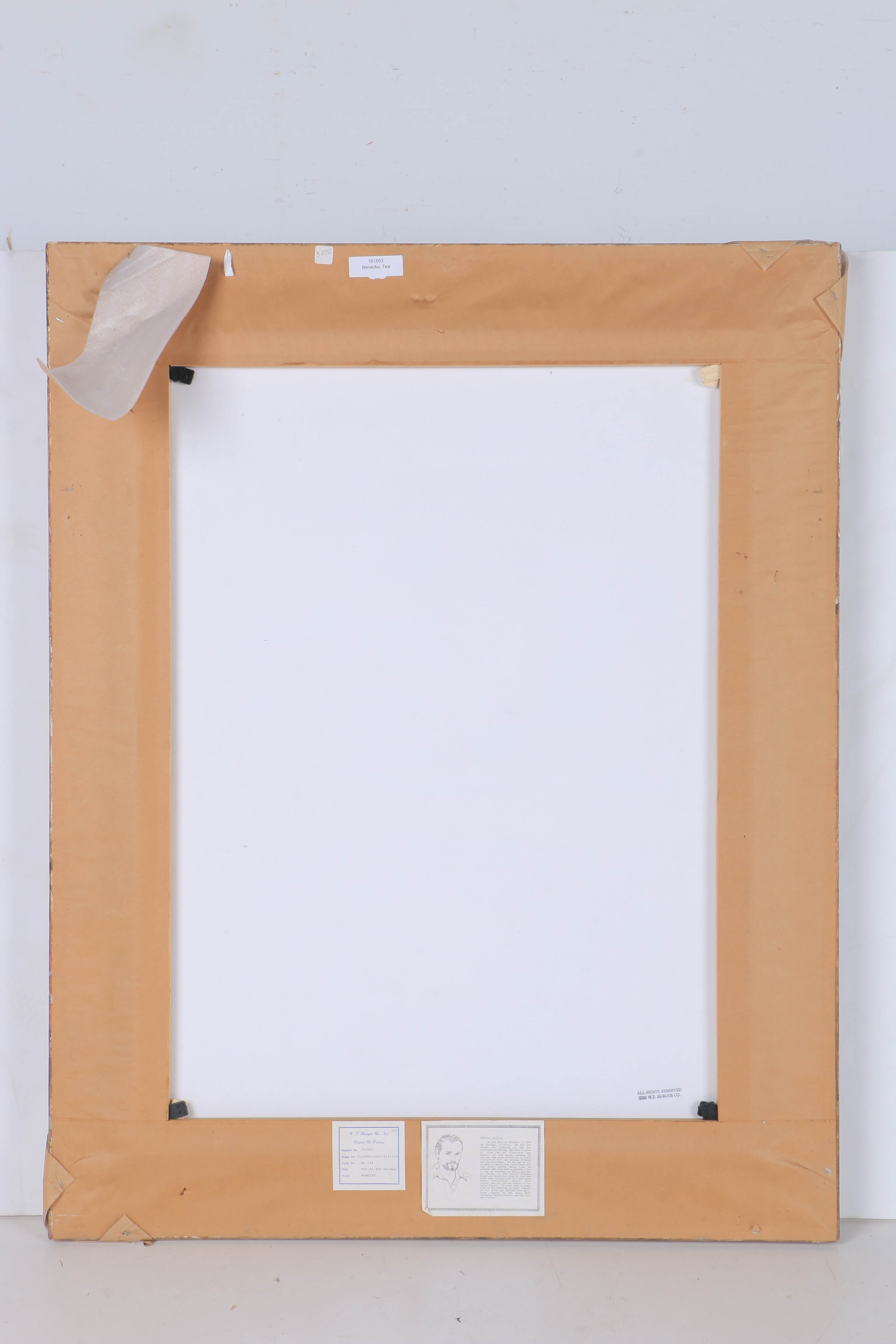 William Benecke Oil Painting on Canvas "Tea In The Garden"