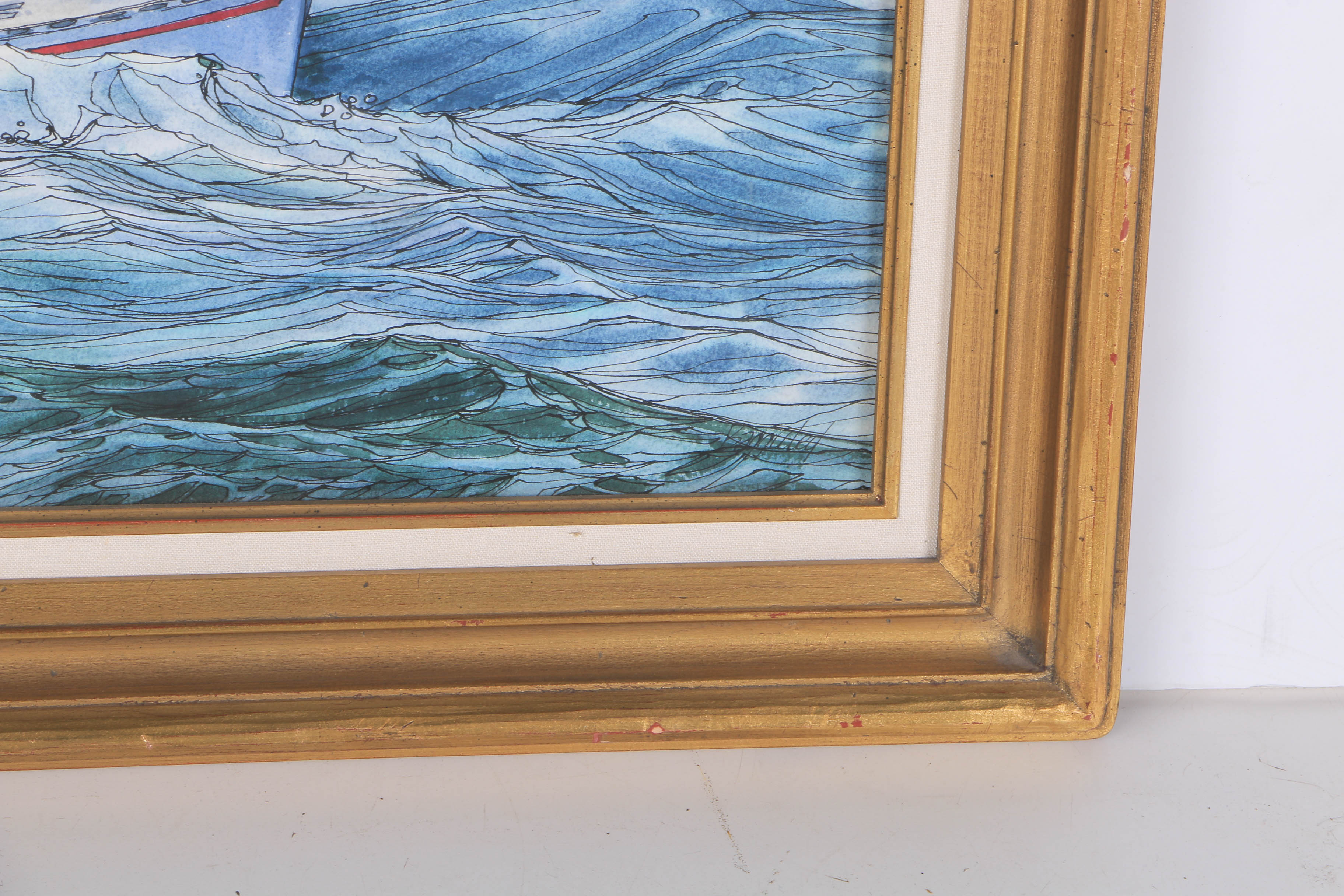 Richard Bagguley Watercolor on Paper "Sailing"