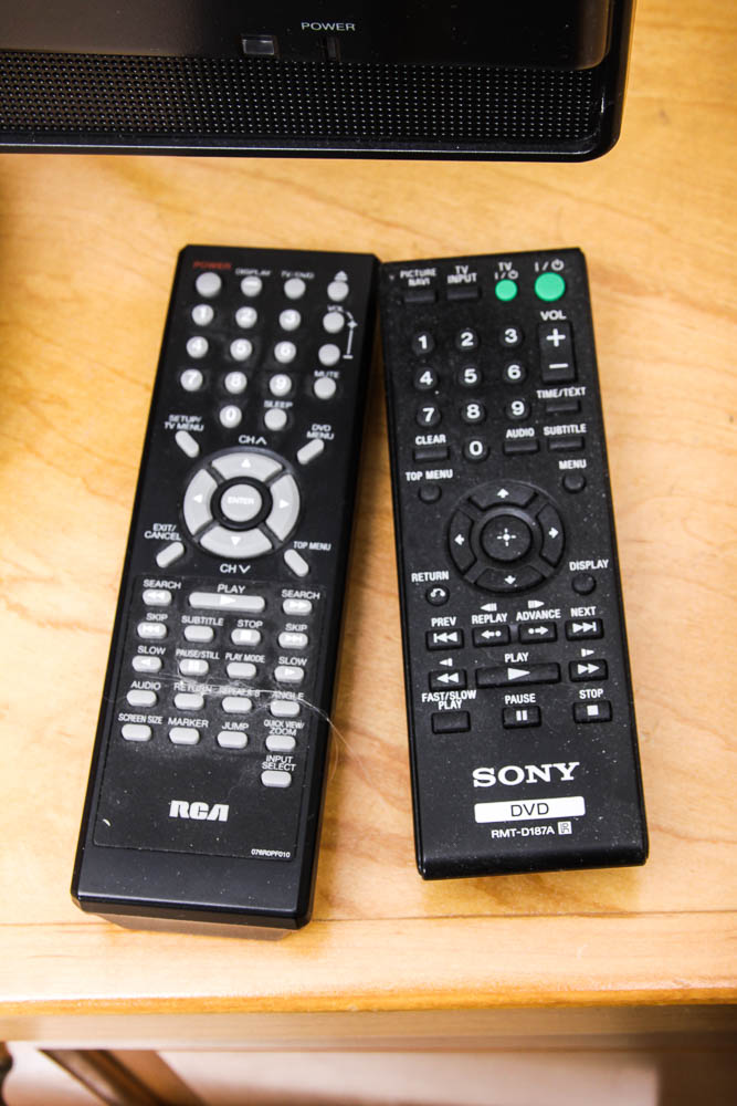 RCA 26" Television and Sony DVD Player