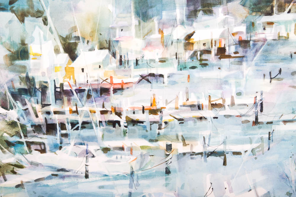 Original Jean Alvs Wetzler "On Lake Charlevoix" Watercolor