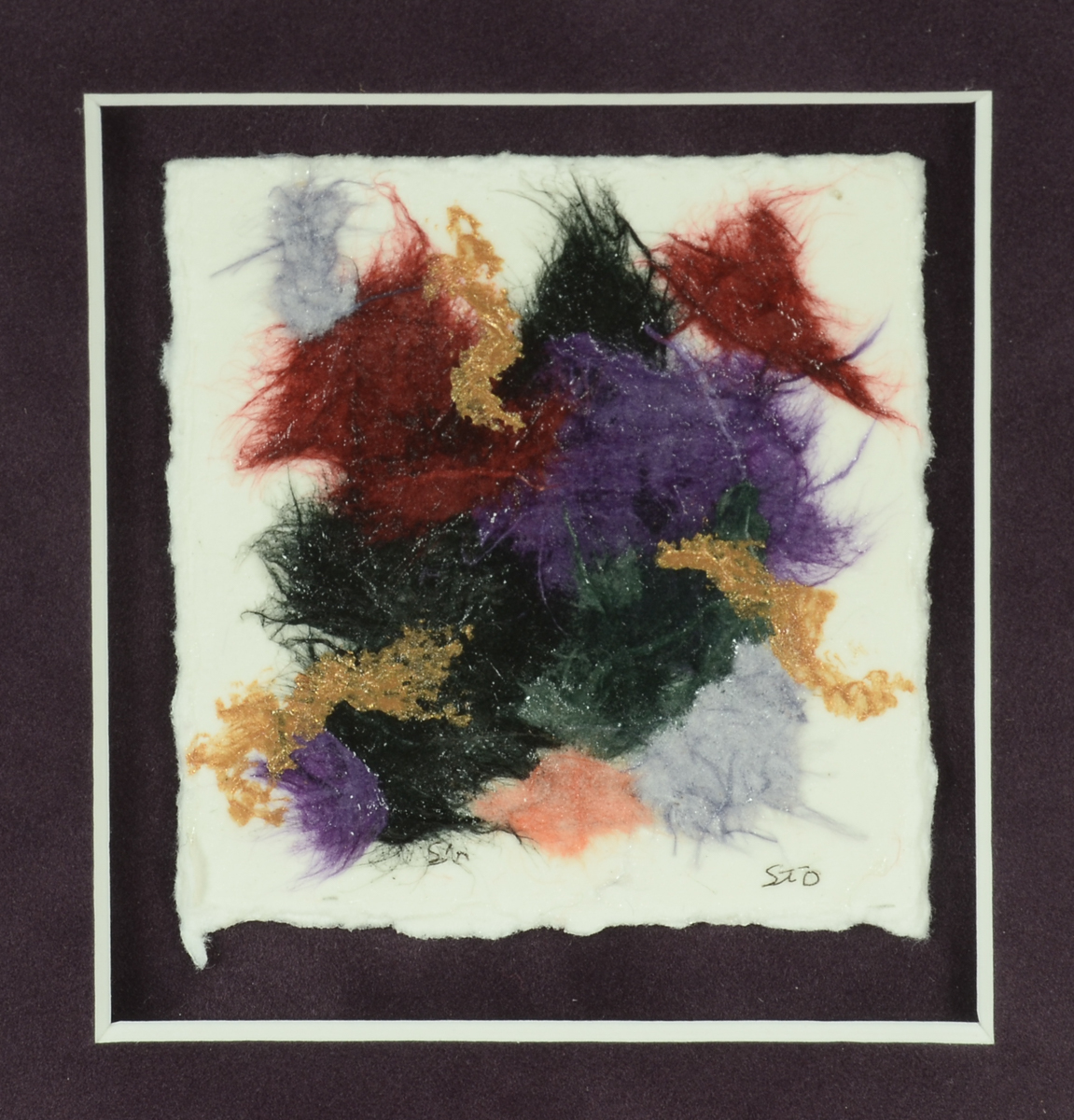 Sylvia Thompson Outland Original Signed Handmade Paper Collage