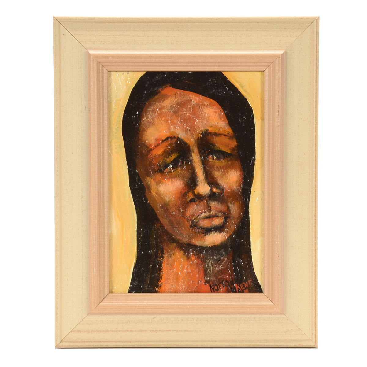 Sue Norton Kent Signed Original Acrylic Portrait on Canvas Board