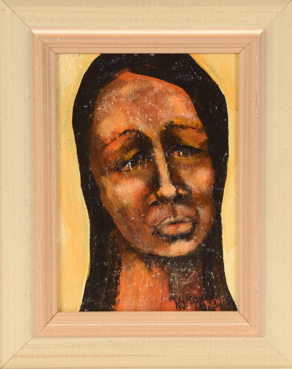 Sue Norton Kent Signed Original Acrylic Portrait on Canvas Board