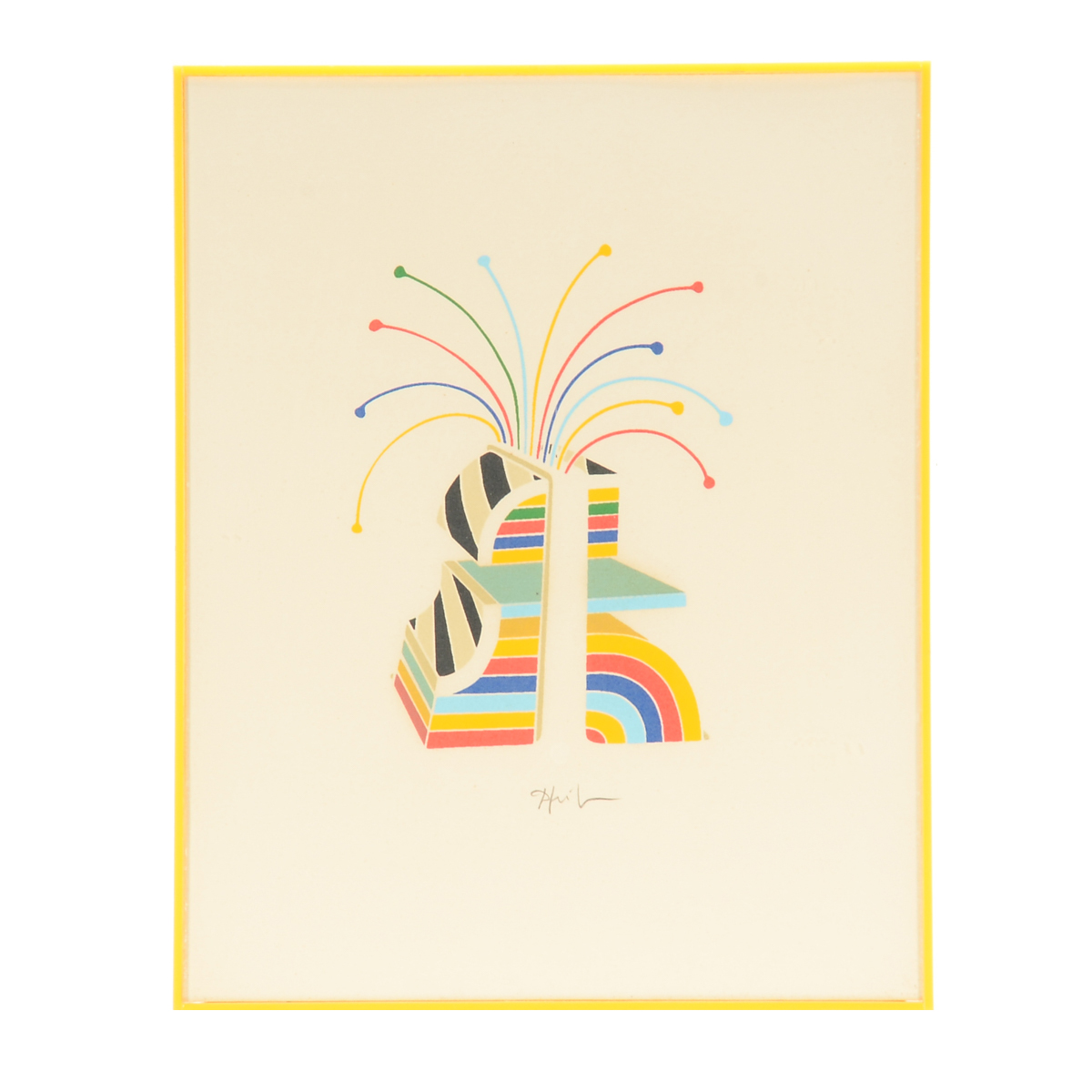 Werner Pfeiffer Signed 1980 Serigraph "Stars"