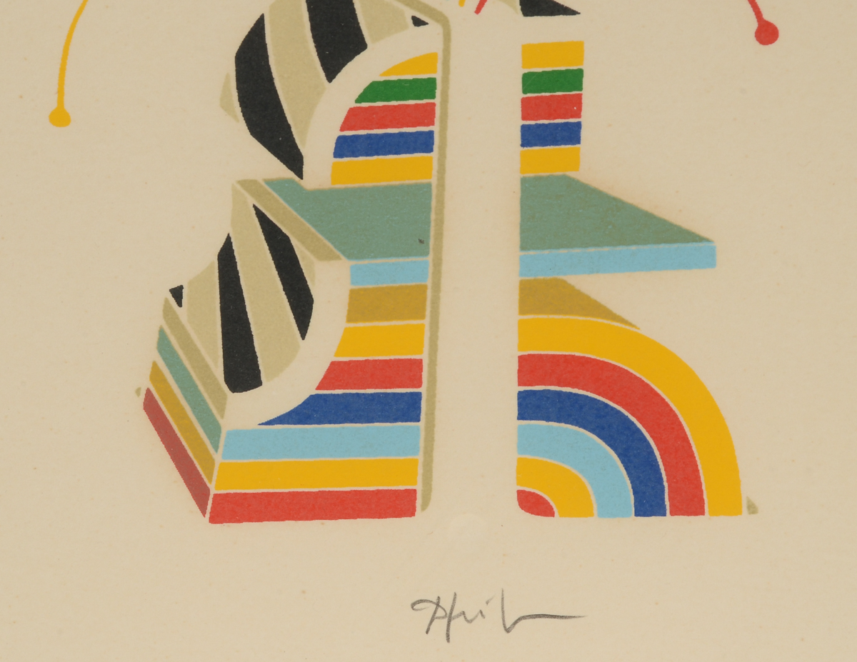 Werner Pfeiffer Signed 1980 Serigraph "Stars"