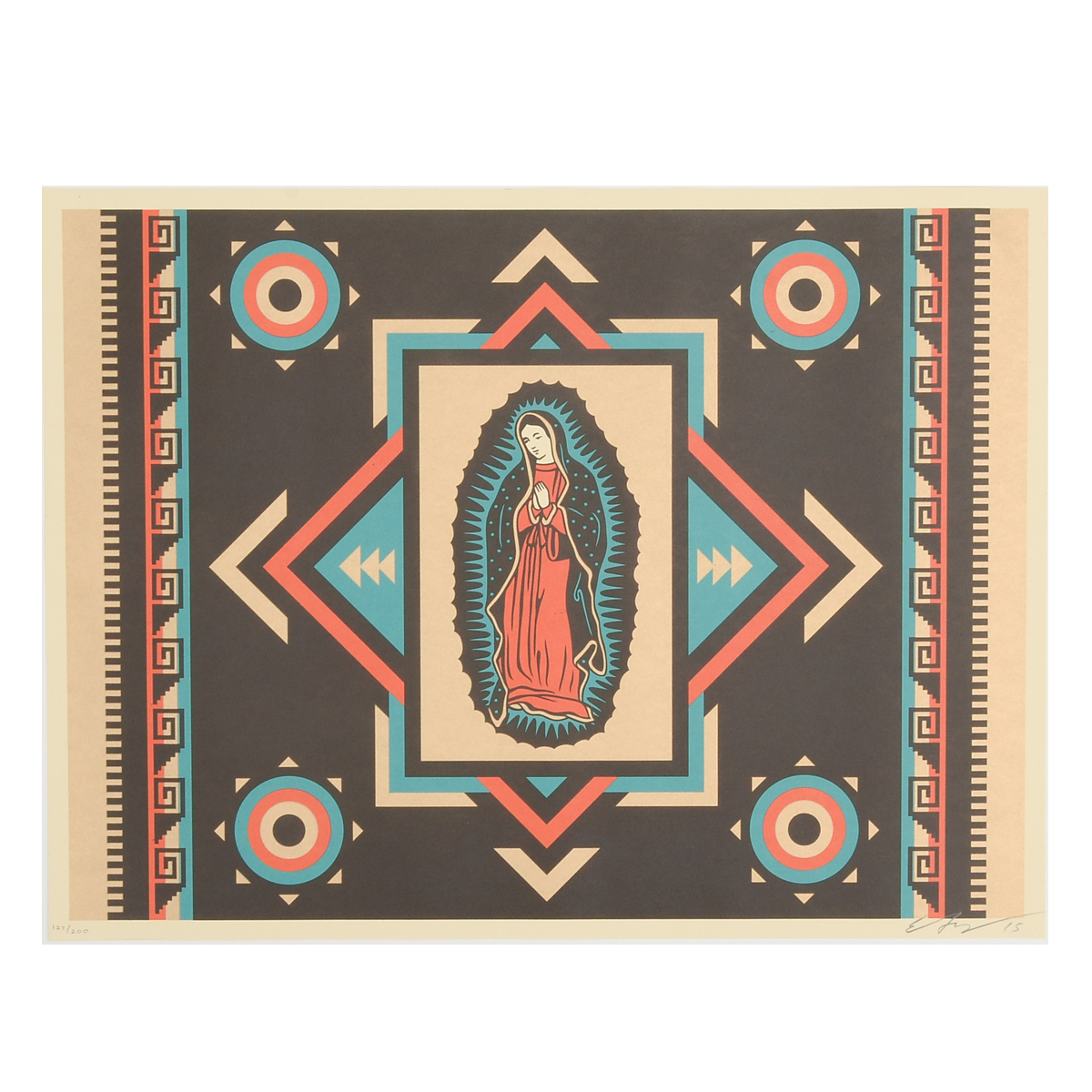 Ernesto Yerena Signed Limited Edition 2015 Serigraph "Virgen De Las Estrellas"