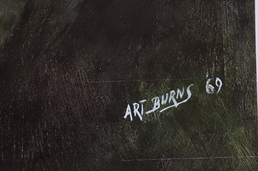 After Art Burns Offset Lithographic Portrait of Malcolm X