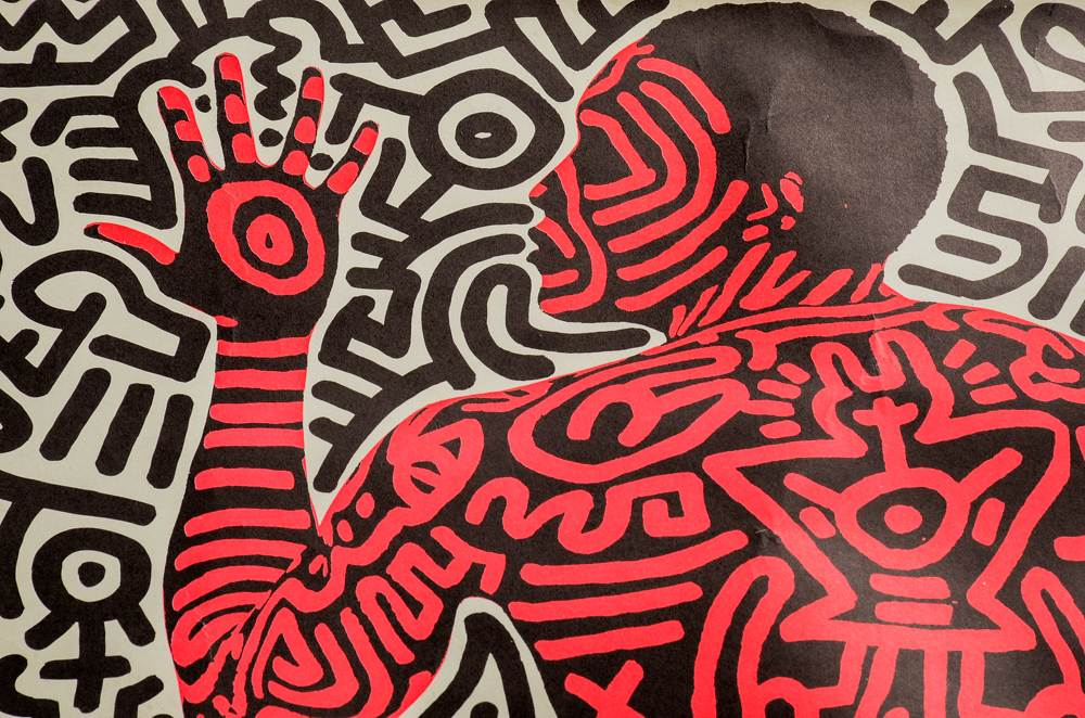 Keith Haring Original Vintage 1984 Exhibition Poster "Into 84"