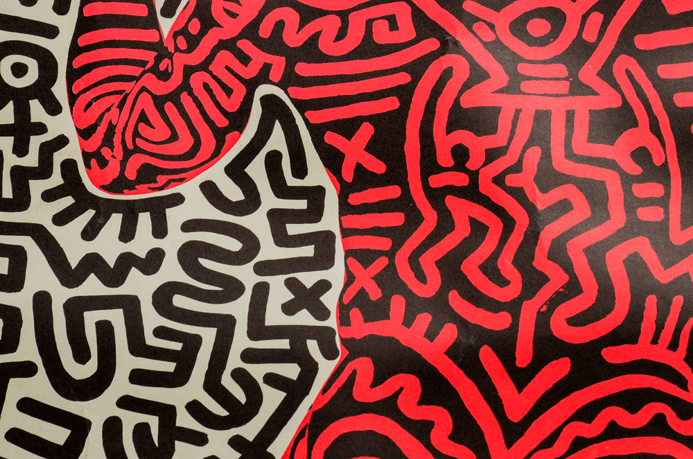 Keith Haring Original Vintage 1984 Exhibition Poster "Into 84"