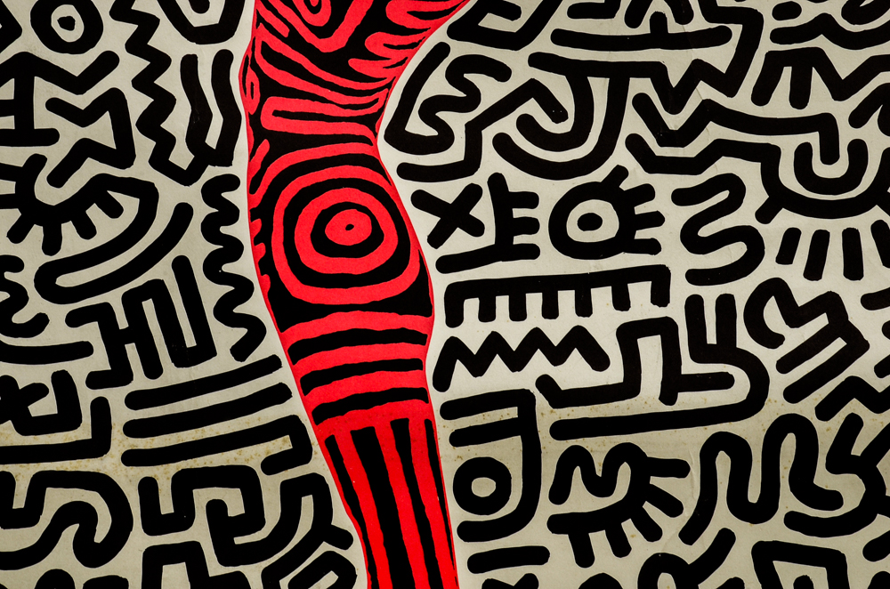 Keith Haring Original Vintage 1984 Exhibition Poster "Into 84"