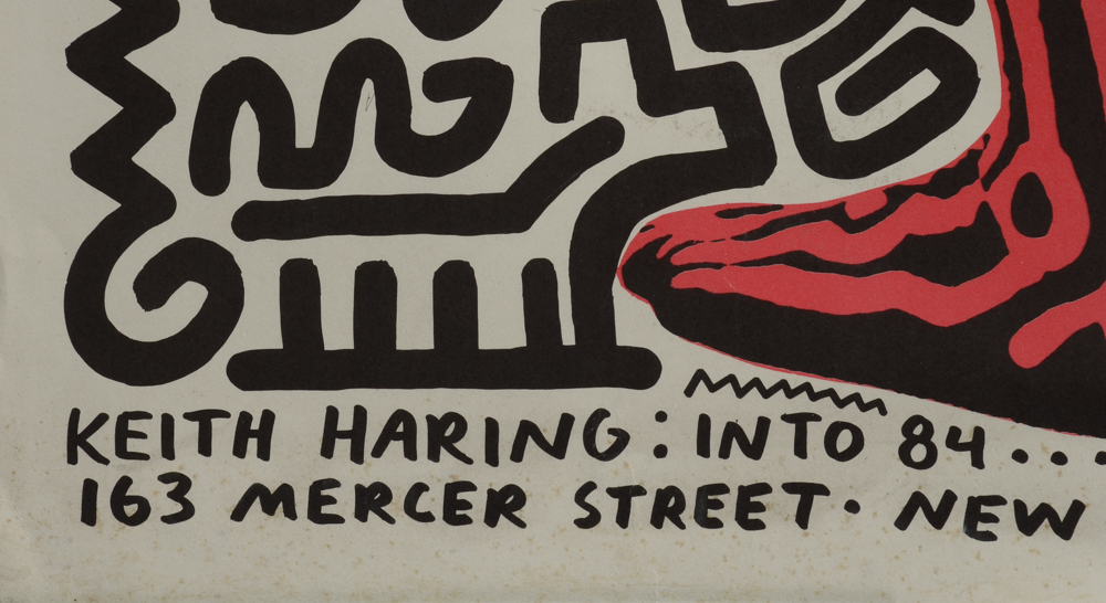 Keith Haring Original Vintage 1984 Exhibition Poster "Into 84"
