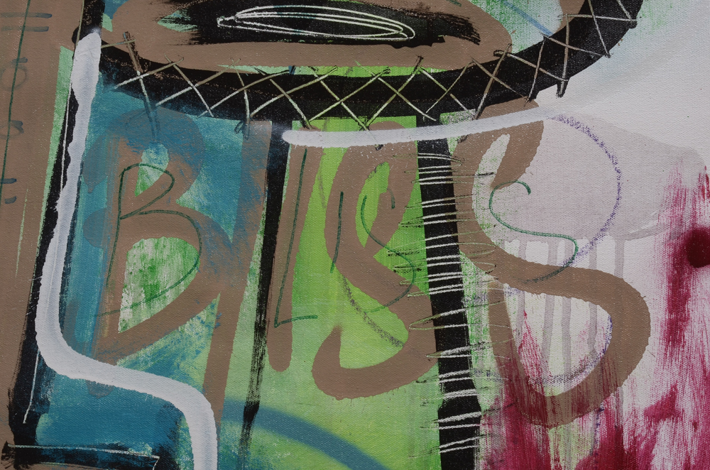 Wall Street Original Large-Scale 2017 Mixed Media Street Art on Unstretched Canvas "Protect Earth"