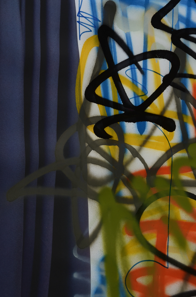 Wall Street Original Large-Scale 2016 Mixed Media Street Art on Unstretched Canvas