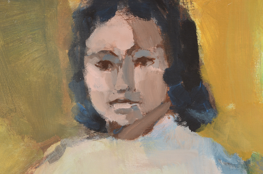 William Duebber Original Large-Scale Acrylic Figure Painting on Canvas