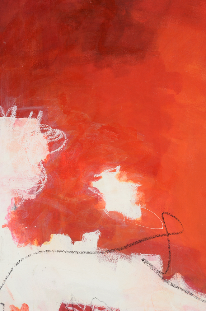 Robbie Kemper Original Large Acrylic on Canvas "Pink White Red"