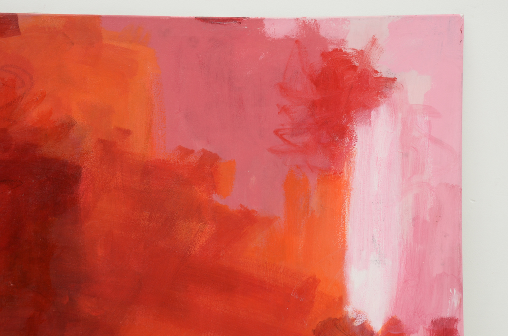 Robbie Kemper Original Large Acrylic on Canvas "Pink White Red"