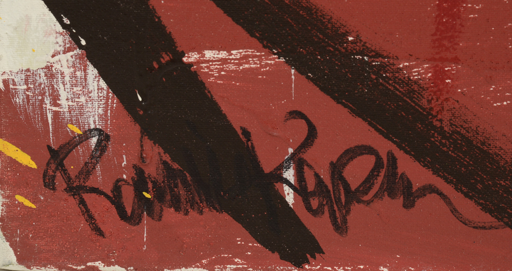 Robbie Kemper Original Large-Scale Acrylic on Canvas "Blue Wash on White Shape"