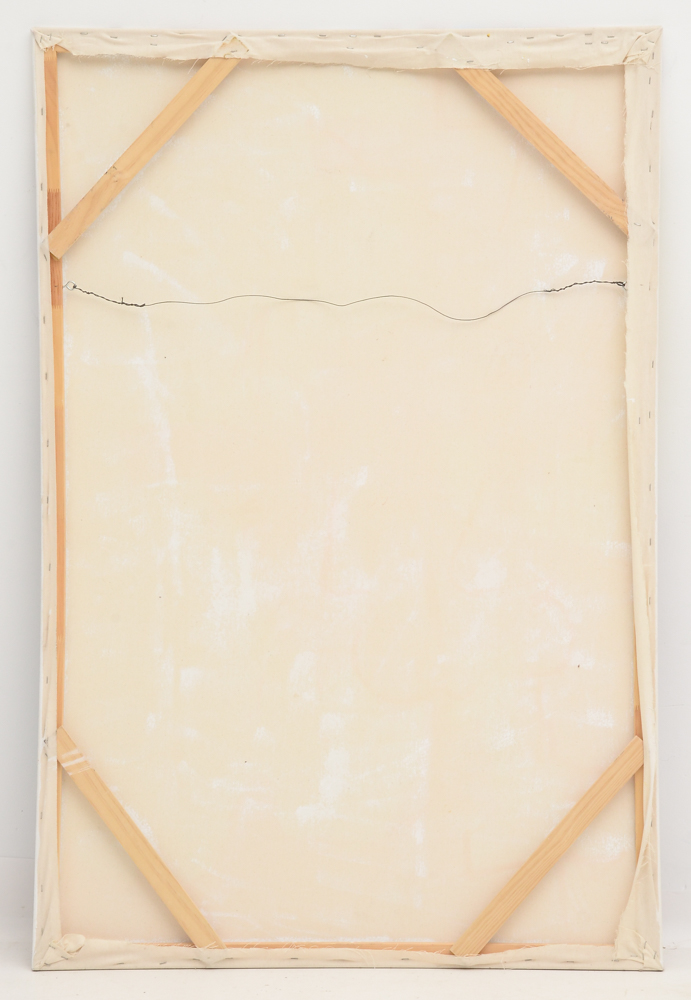 Robbie Kemper Original Large-Scale Acrylic on Canvas "Blue Wash on White Shape"