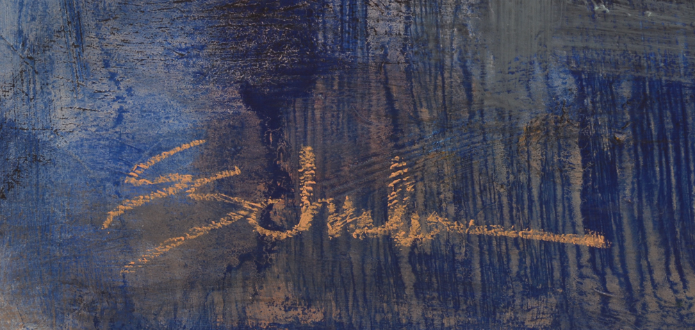 Susan Schuler Original Large-Scale Abstract Oil on Canvas "Lunch on the Veranda"