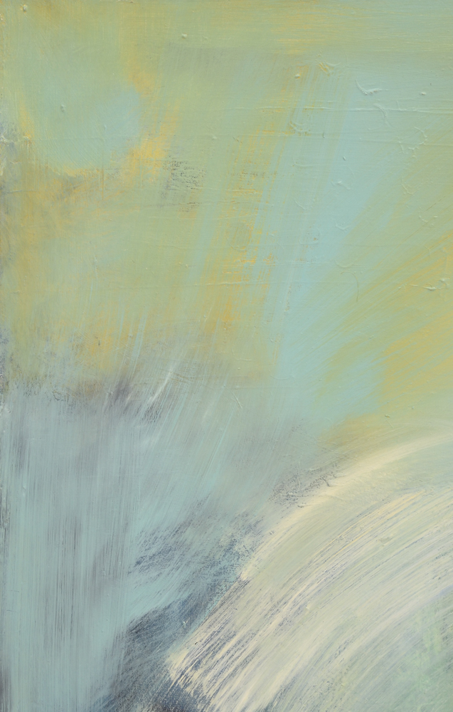 Susan Schuler Original Large-Scale Abstract Oil on Canvas "Lunch on the Veranda"