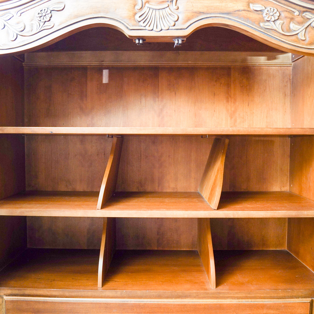 Provincial Louis XV Style Armoire by Heritage Furniture