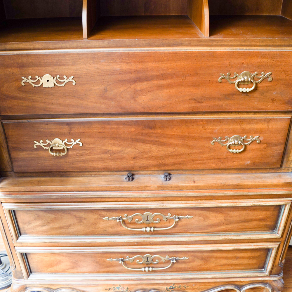 Provincial Louis XV Style Armoire by Heritage Furniture