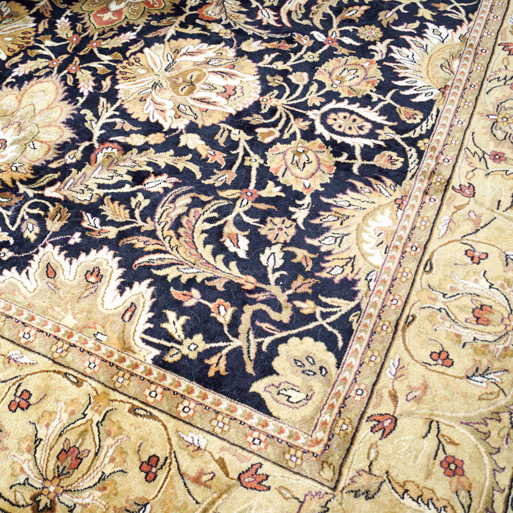 Gold and Black Area Rug