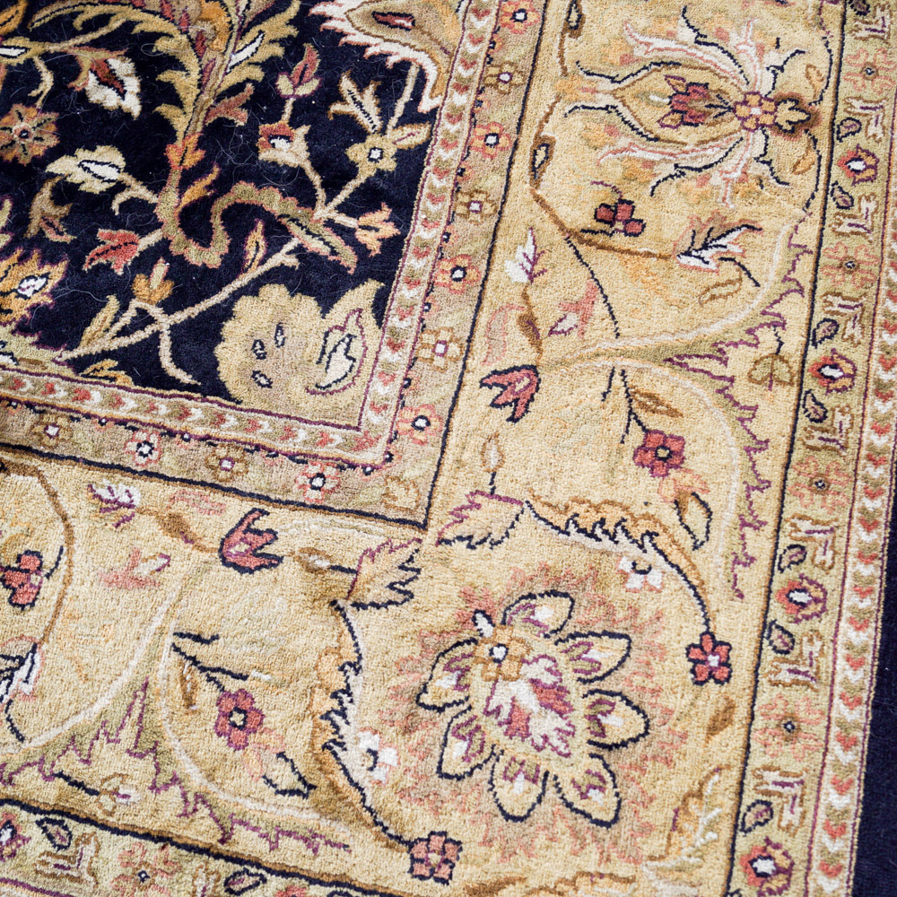 Gold and Black Area Rug