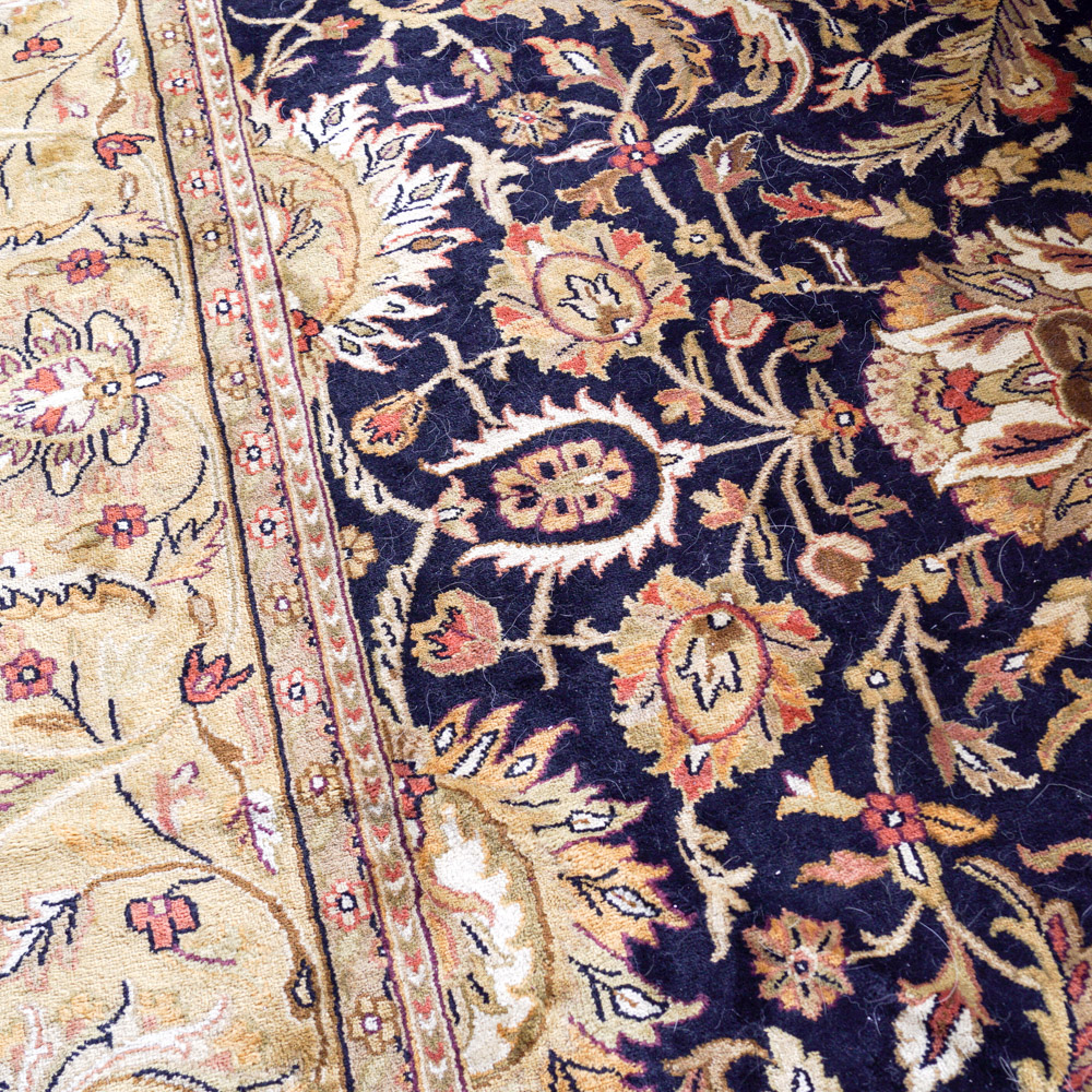 Gold and Black Area Rug