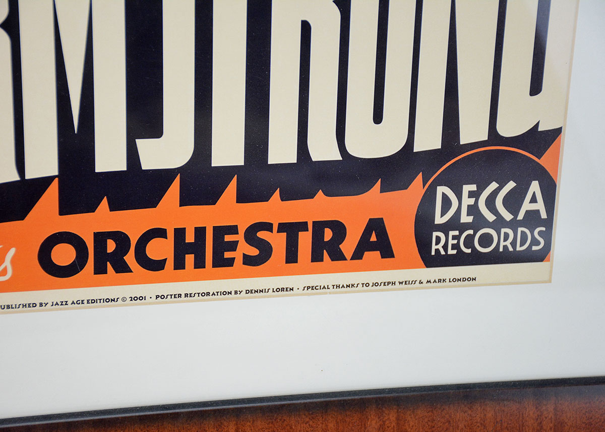 Offset Lithograph Reproduction of 1935 Louis Armstrong Poster