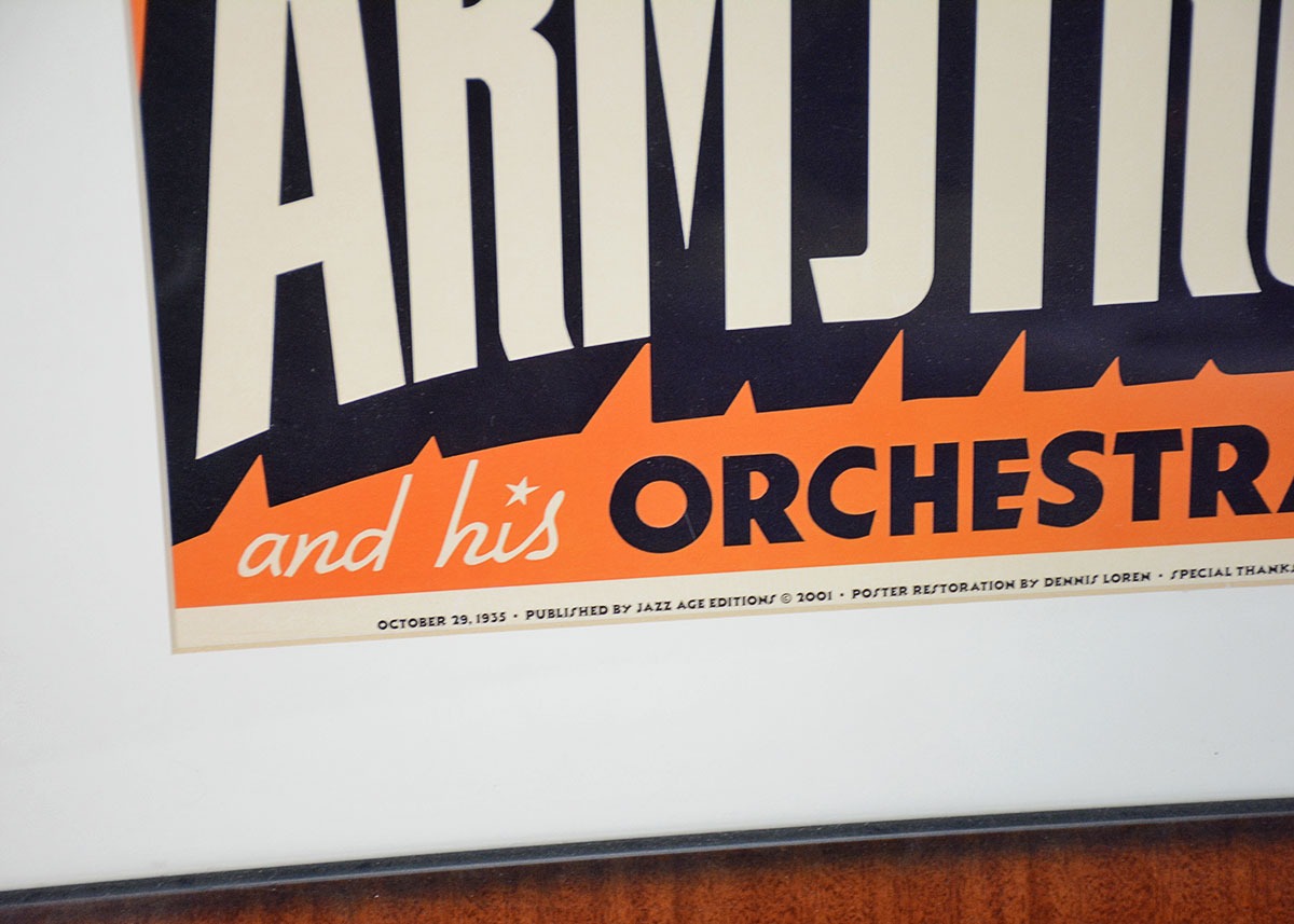 Offset Lithograph Reproduction of 1935 Louis Armstrong Poster