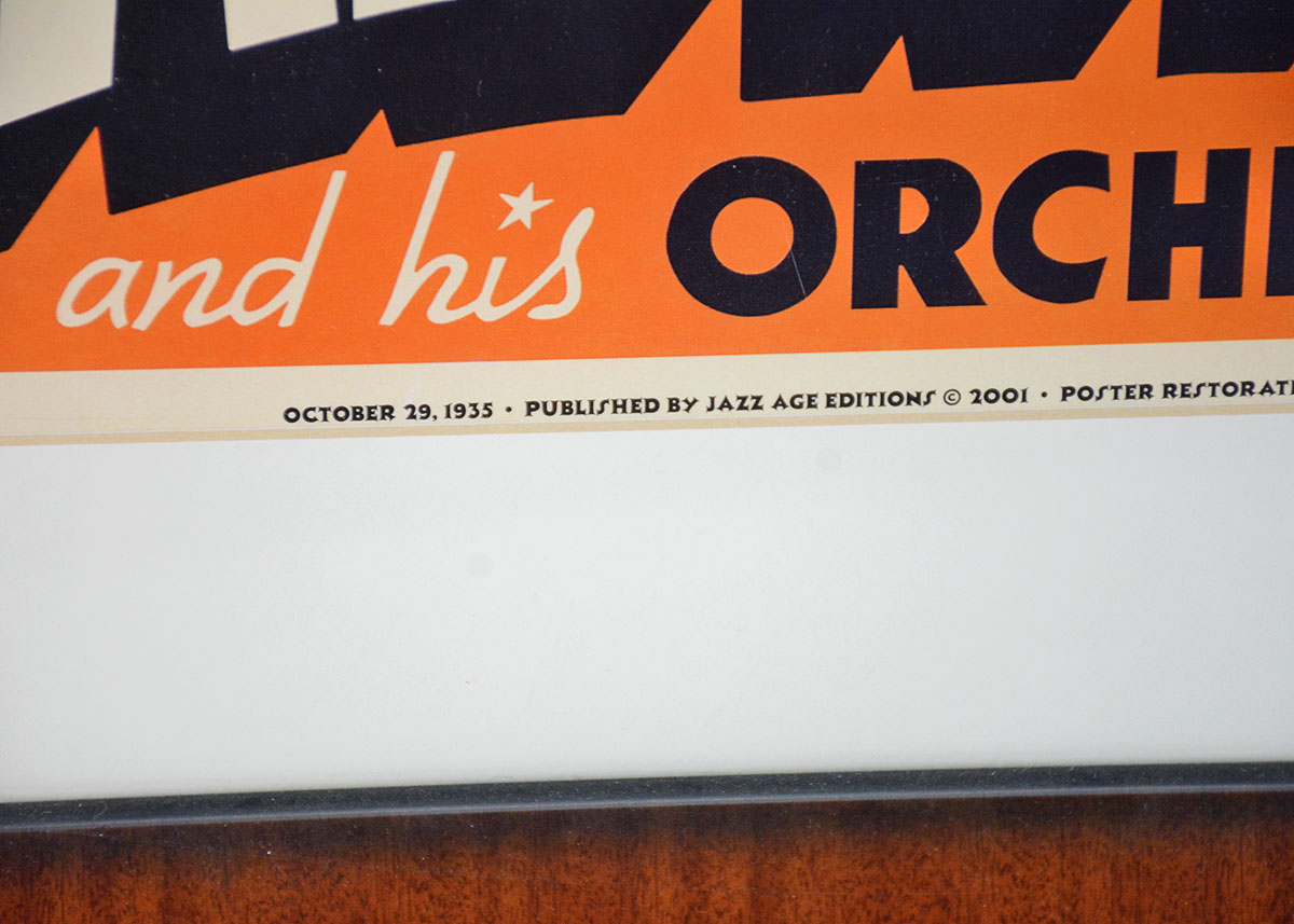 Offset Lithograph Reproduction of 1935 Louis Armstrong Poster