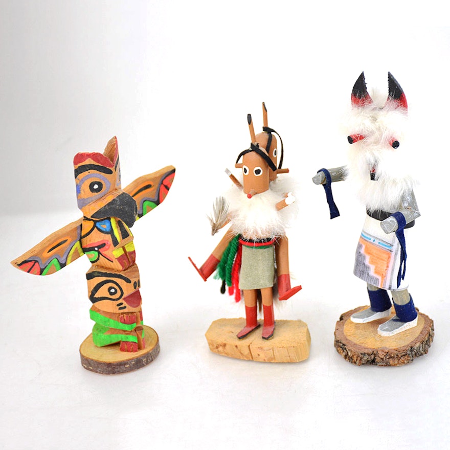 Native American Style Kachina Dolls and Figurines