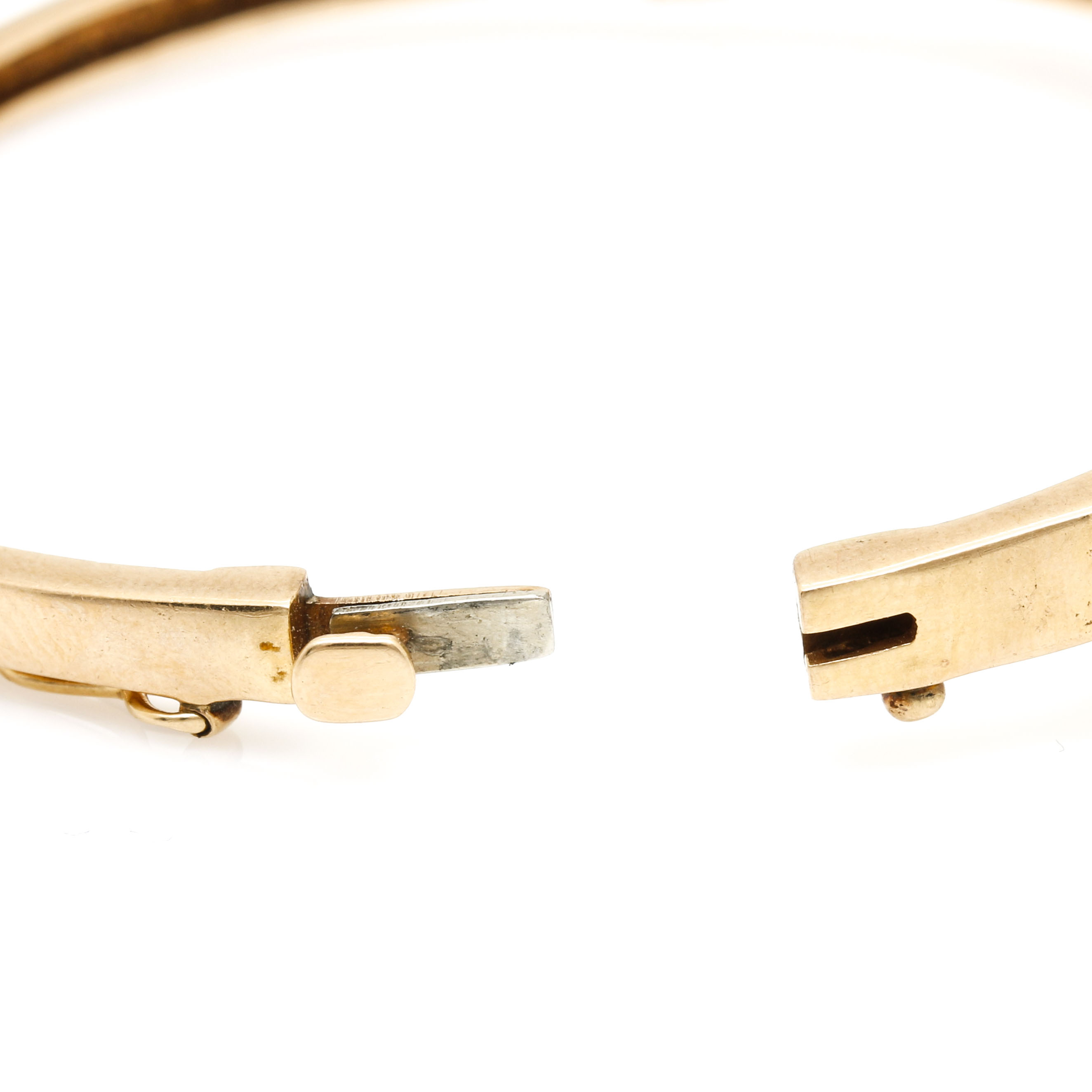 14K Yellow Gold Amethyst, Cultured Pearls and Diamond Bangle